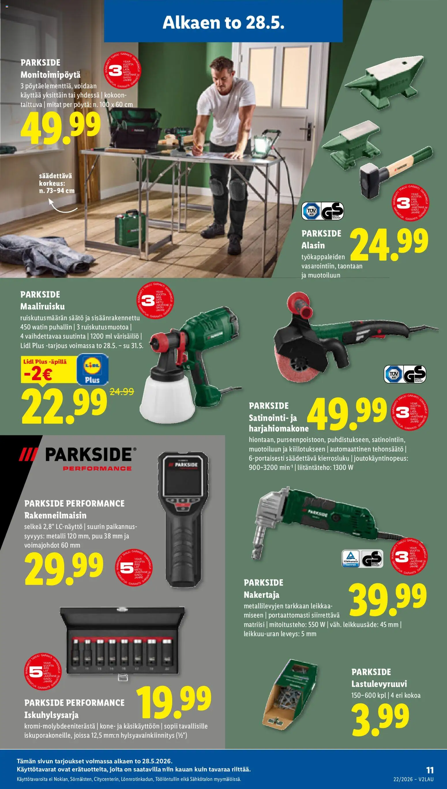 Lidl tarjoukset - Rovaniemi – voimassa 28.05.2026 alkaen | Sivu: 13 | Tuotteet: Pöytä