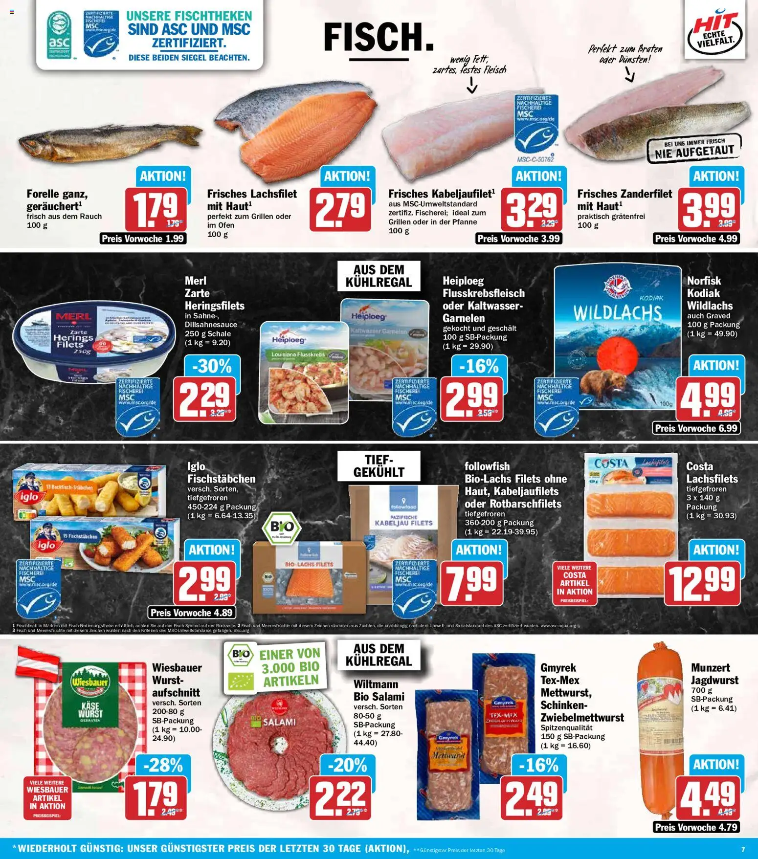 HIT Prospekt – gültig ab 19.10.2026 | Seite: 7 | Produkte: Ofen, Meeresfrüchte, Wurst, Schinken