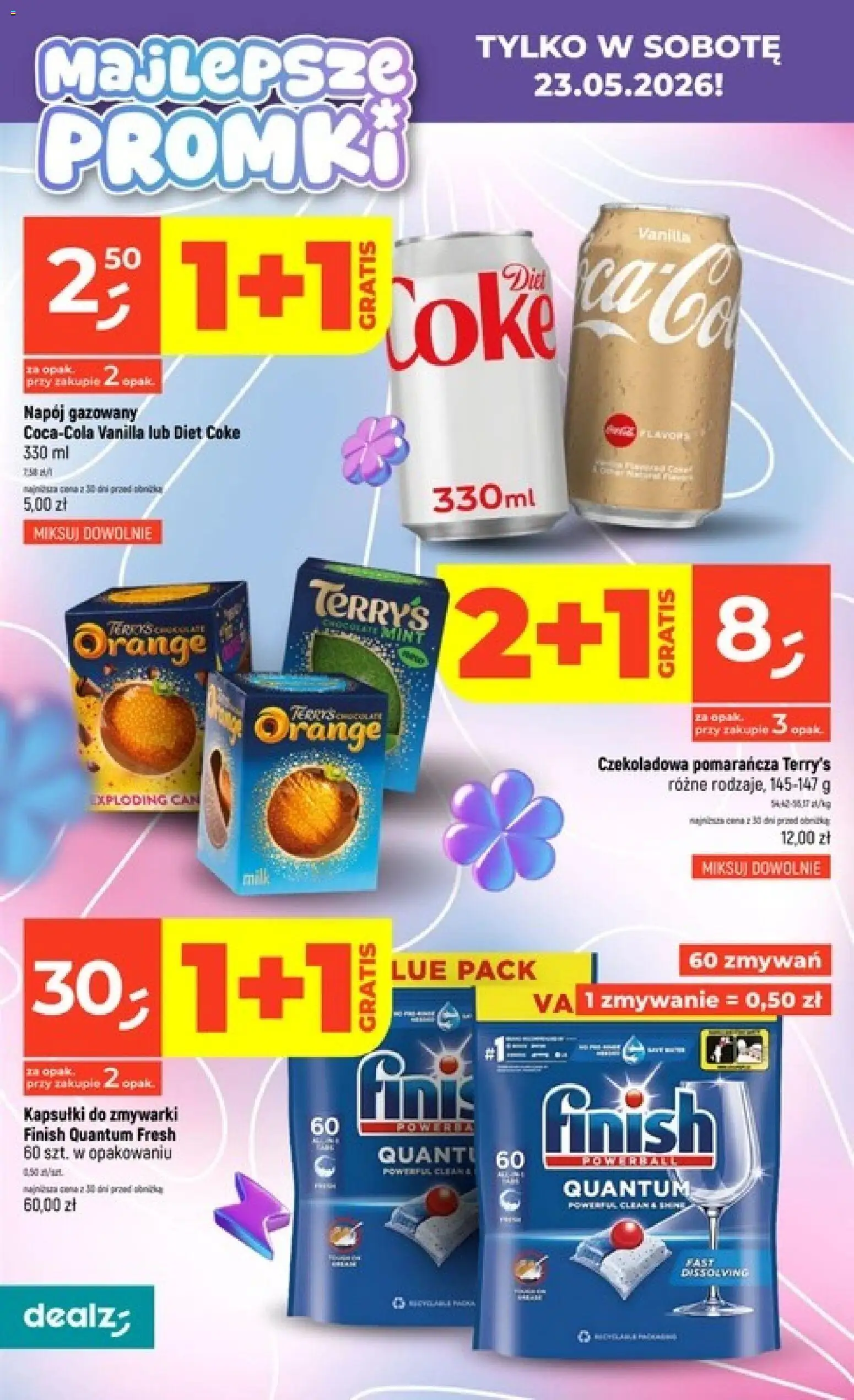 Dealz gazetka od 21.05.2026 | Strona: 4 | Produkty: Czekoladowa, Finish, Kapsułki do zmywarki
