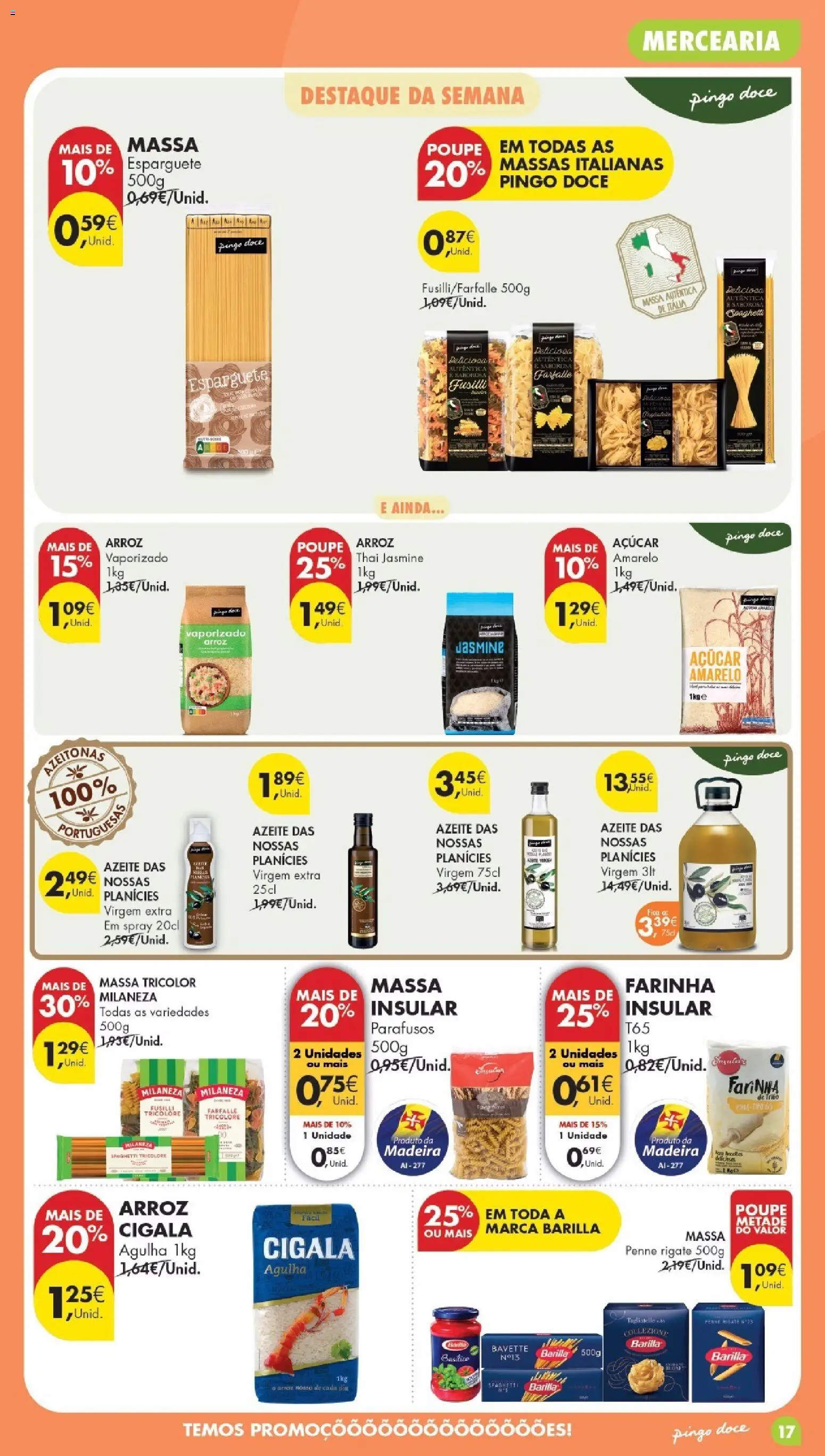 Pingo Doce Folheto Poupe Este Fim de Semana │ válido de 13/10/2026 | Página: 17 | Produtos: Azeitonas, Milaneza, Arroz, Barilla