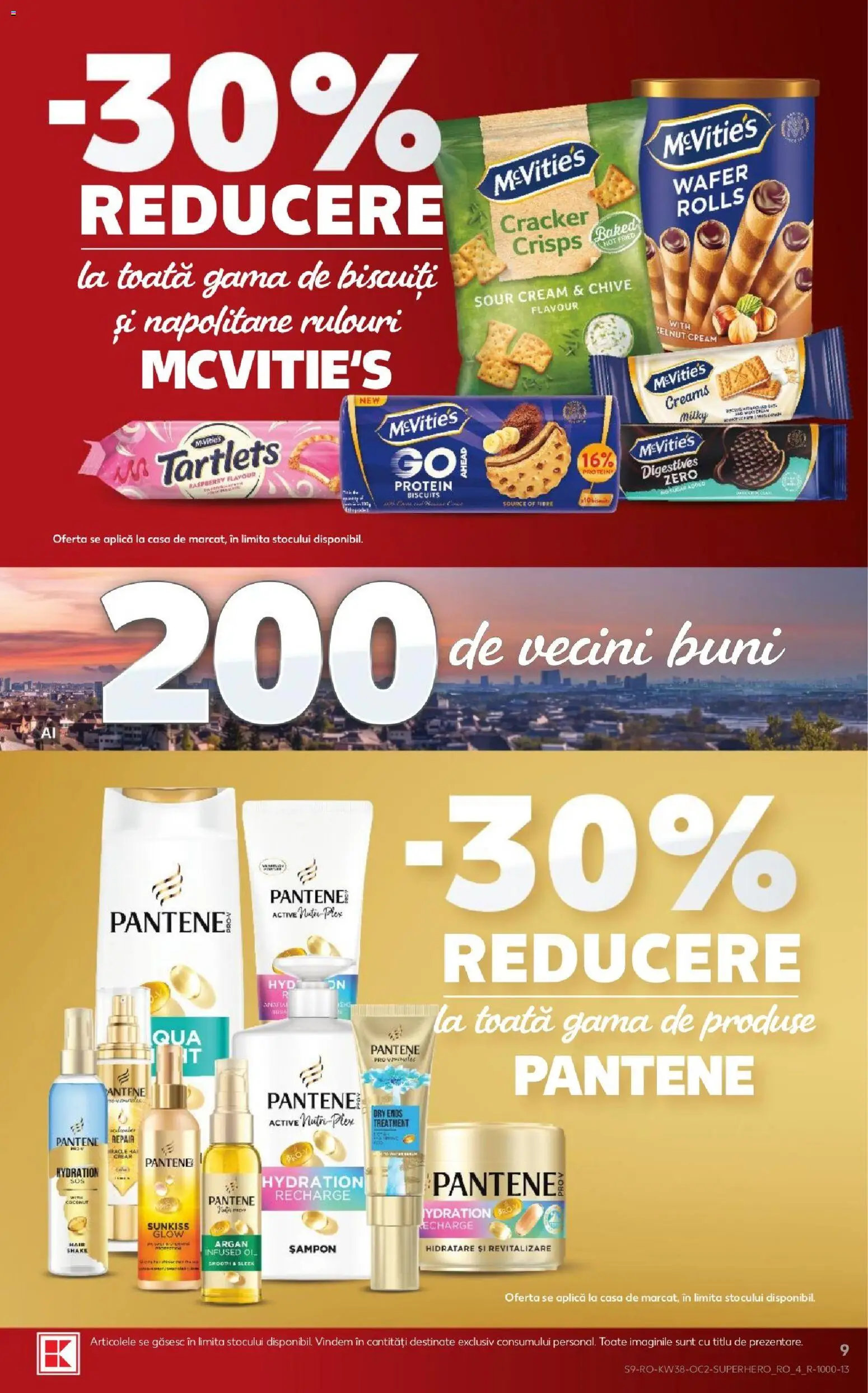 Kaufland RO akciós ujság - amely érvényes a következő dátumtól: 2026.09.16. | Oldal: 9 | Termékek: Pantene, Protein, Sampon
