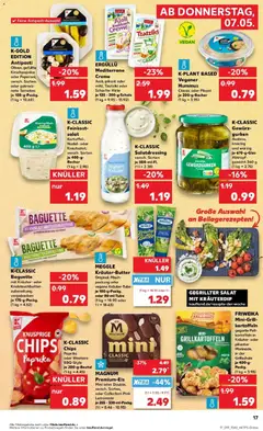 FRIWEIKA Mini-Grill-kartoffeln, gegarte Pellkartoffeln in Kräuter- oder pikanter Marinade, in der Grillschale je 400-g-Packg. ab 04.05.2026 gültig | Seite: 22 | Produkte: Gewicht, Baguette, Creme, Paprika