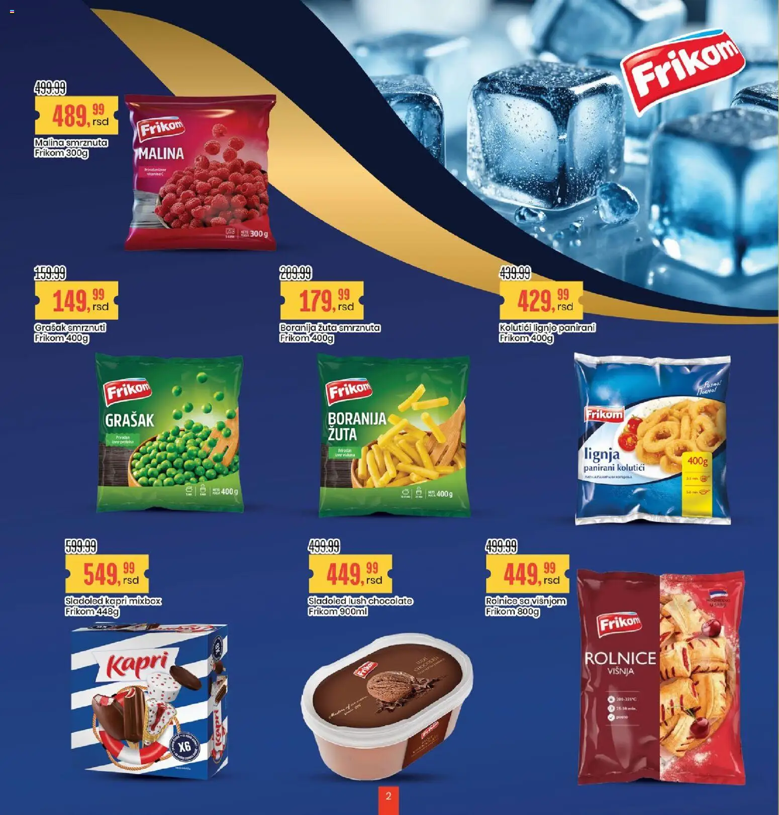 Aroma Market katalog - važi od 15.05.2026 | Strana: 2 | Proizvode: Boranija, Sladoled, Grašak, Malina