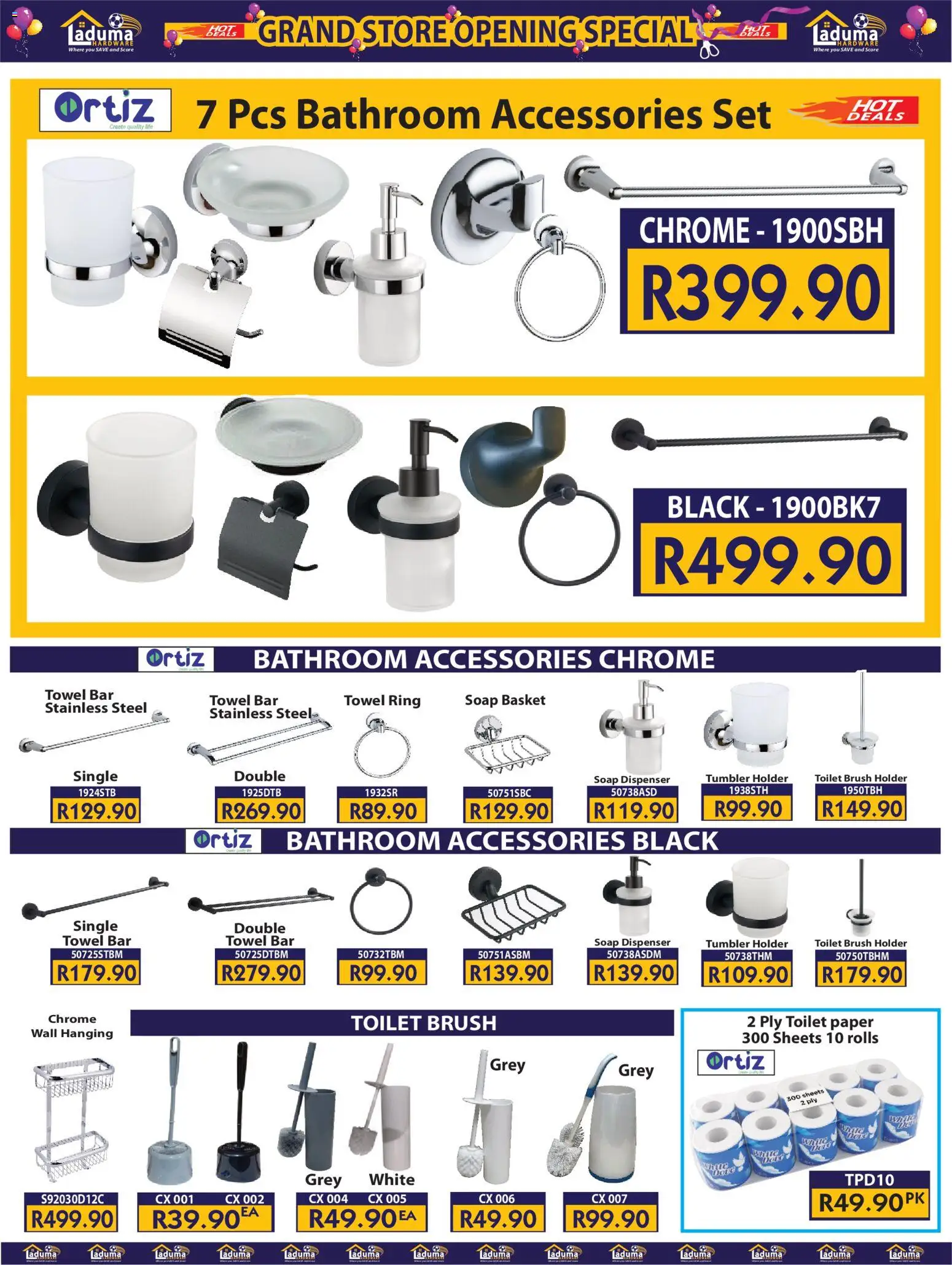 New Laduma Hardware catalogue – valid from 20/08/2026 | Page: 28 | Products: Basket, Towel, Paper, Toilet paper