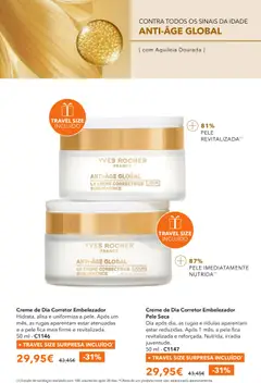 Pré-visualização Creme de Dia Corretor Embelezador, Hidrata, alisa e uniformiza a pele. Após um mês, as rugas aparentam estar atenuadas e a pele fica mais firme e revitalizada. 50 ml - C1146. + TRAVEL SIZE SURPRESA INCLUÍDO. válido de 03/06/2026 | Página: 14