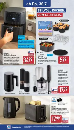 AMBIANO, Heißluftfritteuse, Modell GT-AF-23; 1.180-1.400 W; 8 Garprogramme; Vorheizfunktion; digitales Touch-Bedienfeld mit LED-Symbolen; Timerfunktion; Temperaturkontrolle: ca. 40-200 °C; ca. 24 x 28 x 33 cm; Stück ab 27.07.2026 gültig | Seite: 12