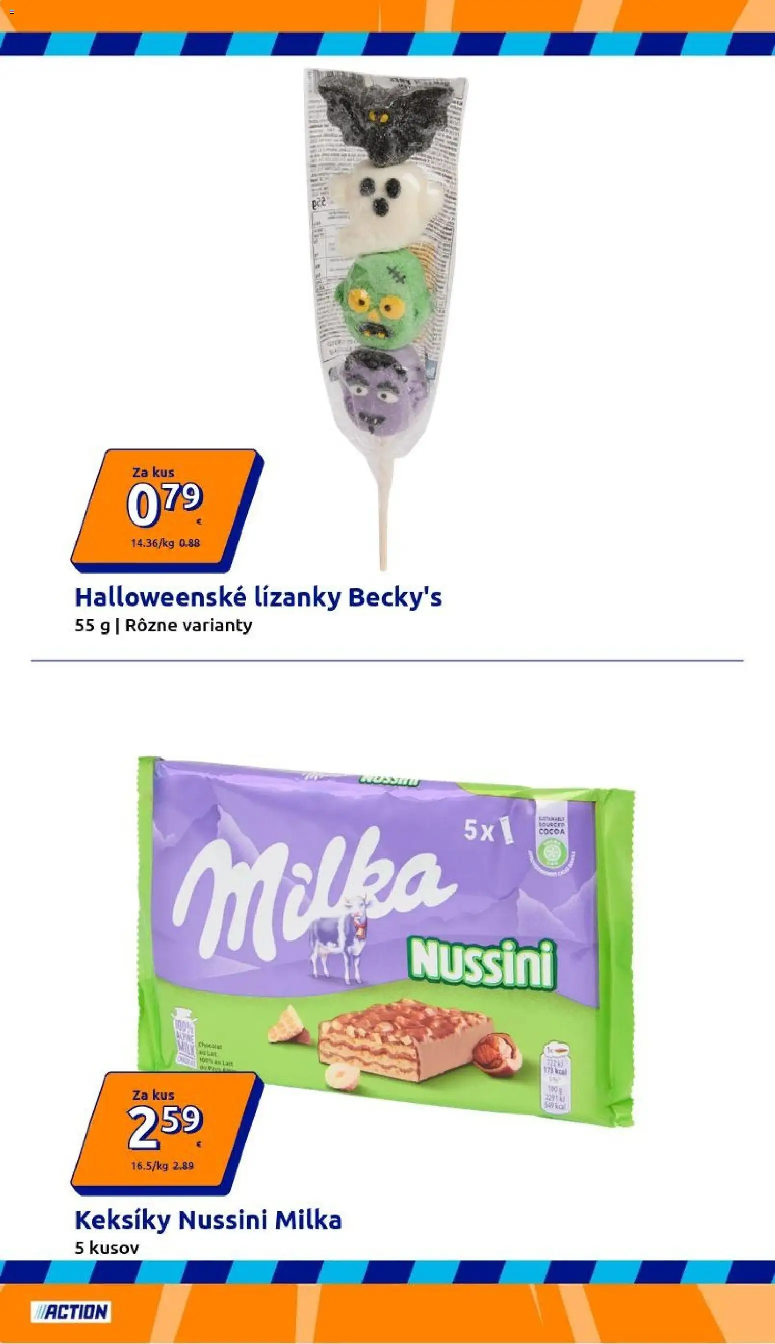 Nové Action akcie – leták je platný od 23.09.2026 | Strana: 12 | Produkty: Lízanky, Milka