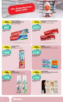 COLGATE 360 DUO FOGKEFE, Ft/db, többféle, 1185 Ft/db - amely érvényes a következő dátumtól: 2026.08.21. | Oldal: 2 | Termékek: Corega, Hajfesték, Fogkrém, Fogkefe