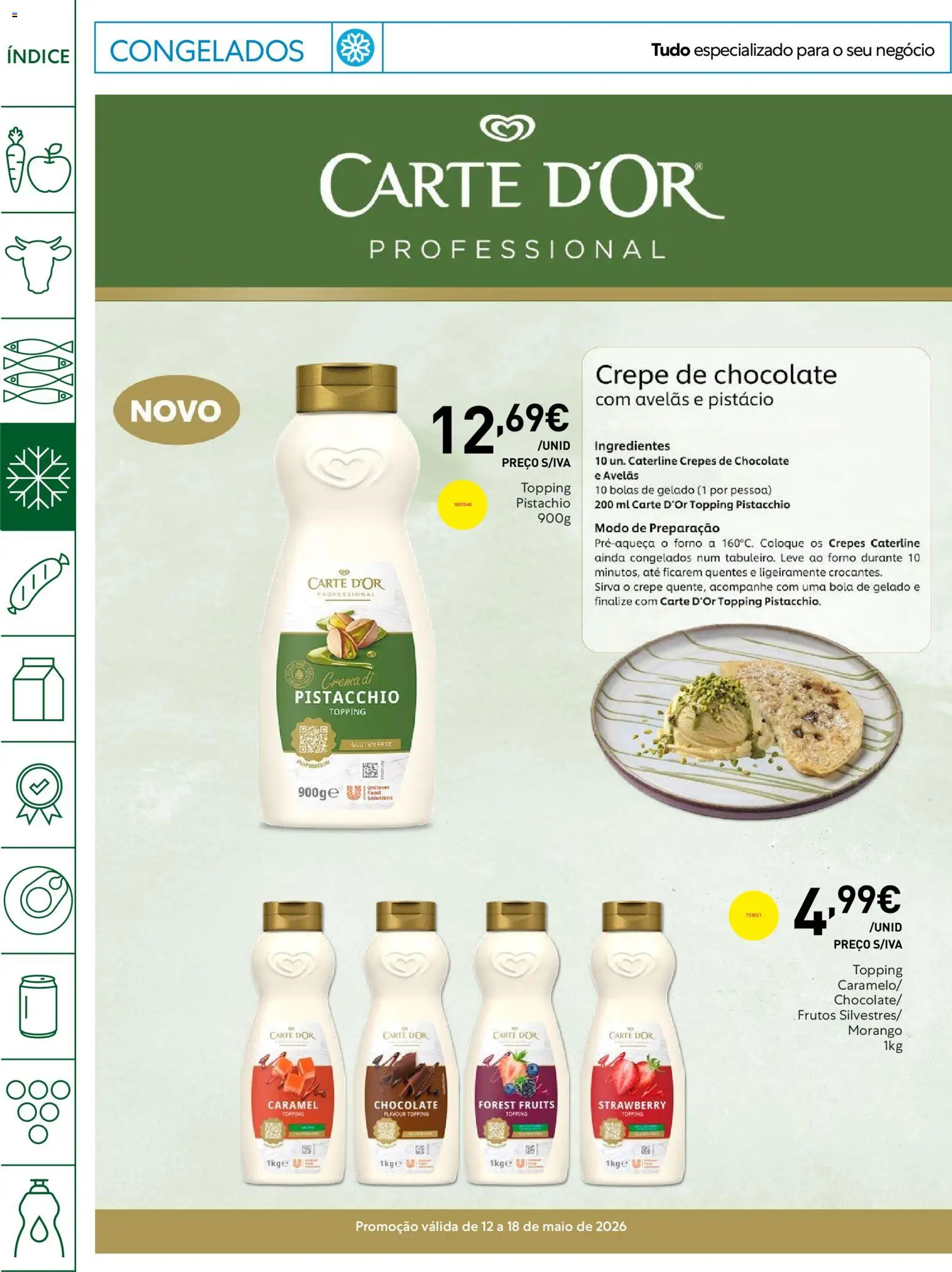 Recheio Horeca │ válido de 12.05.2026 | Página: 14 | Produtos: Avelãs, Forno, Gelado, Chocolate