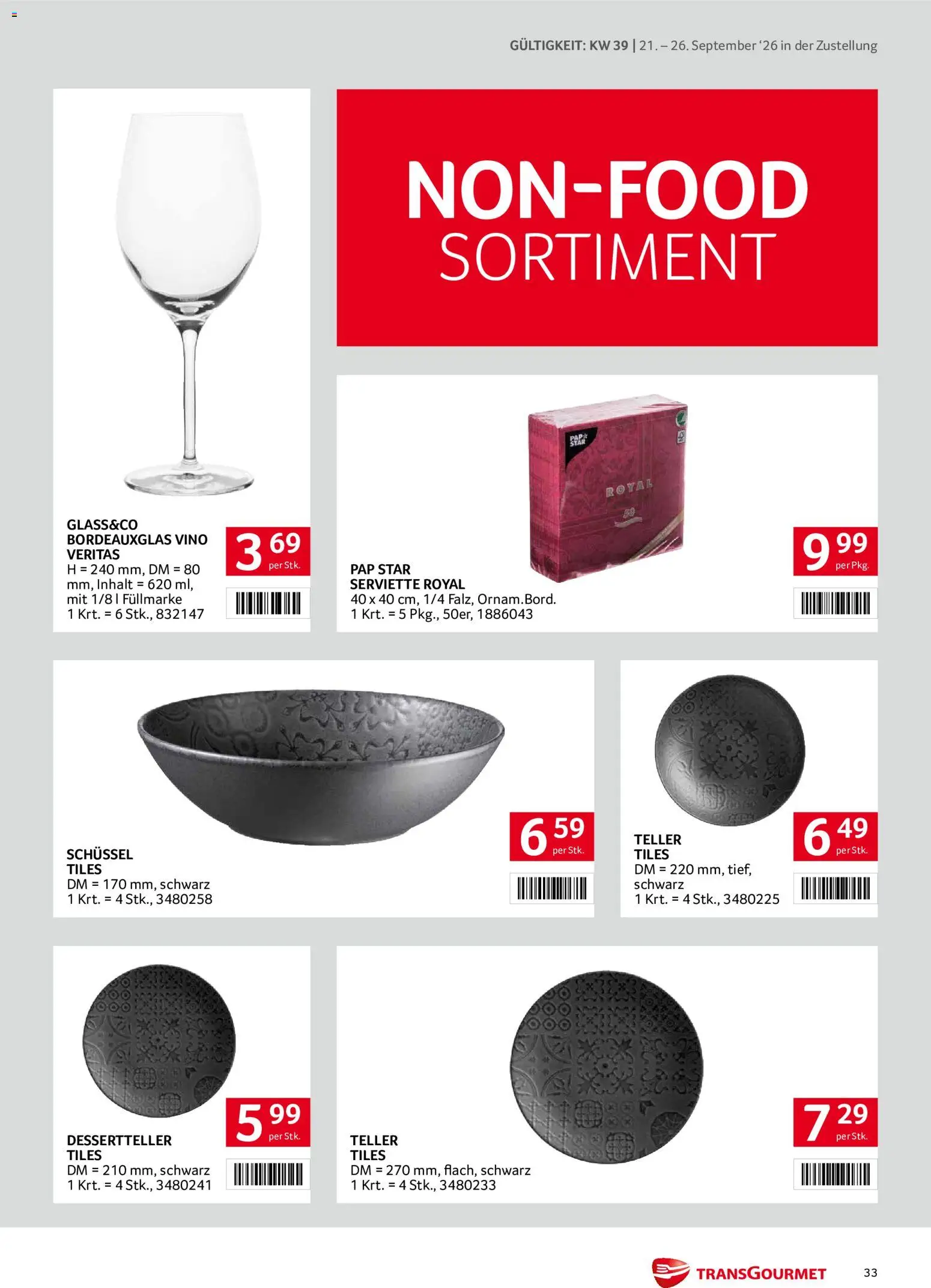 Transgourmet Zustellaktion gültig ab 20.09.2026 | Seite: 33