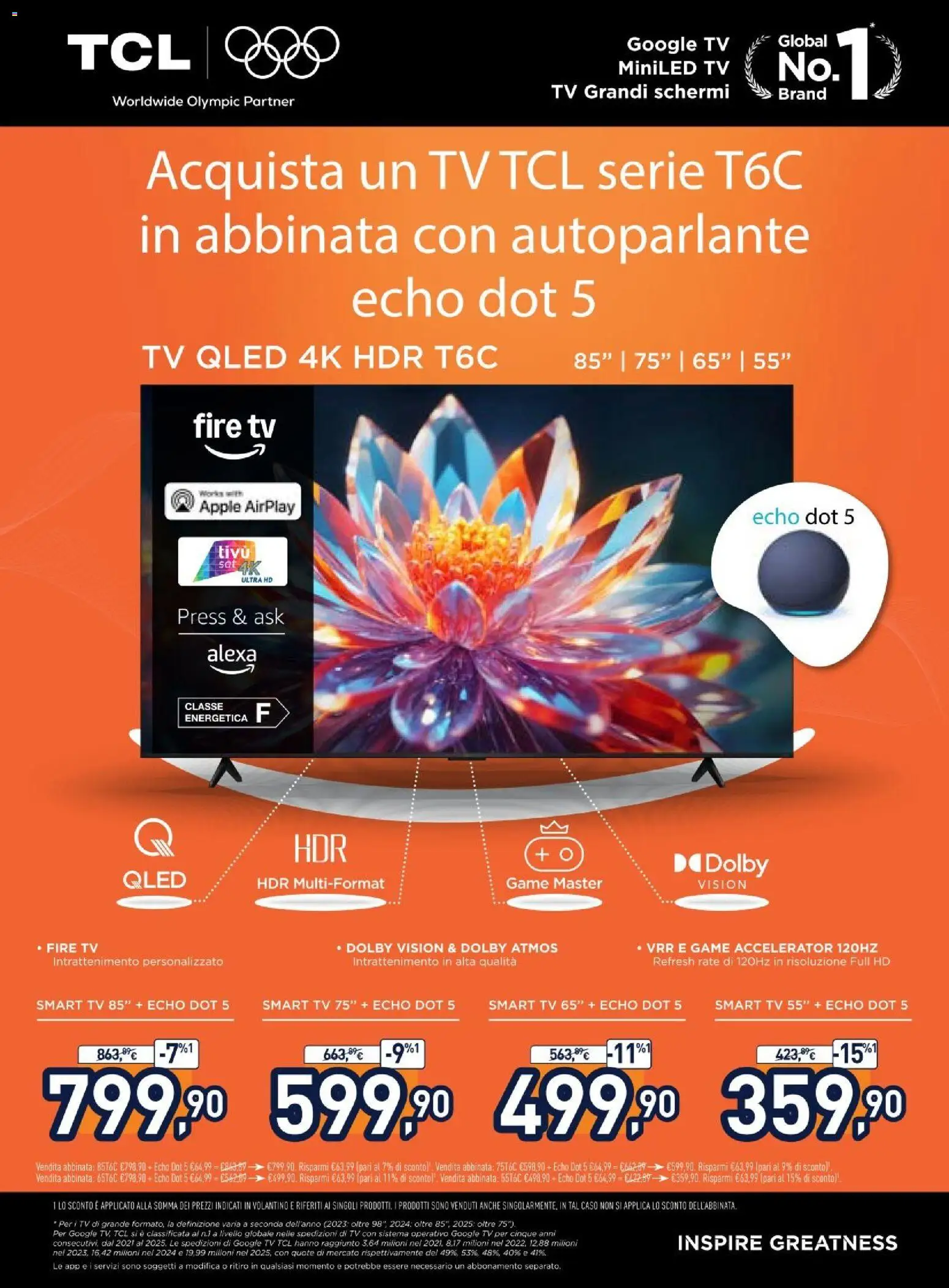 Volantino Unieuro del 27/07/2026 | Pagina: 6 | Prodotti: smart TV, TV