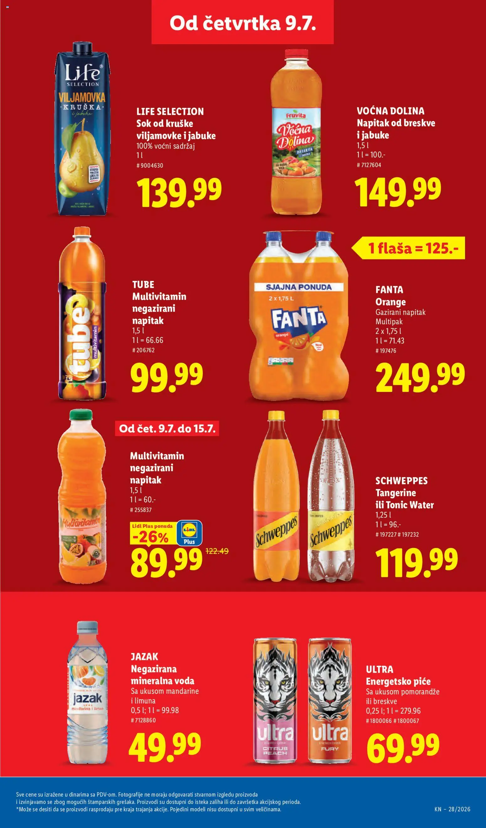Lidl katalog - važi od 09.07.2026 | Strana: 33 | Proizvode: Mandarina, Mandarine, Kruške, Sok