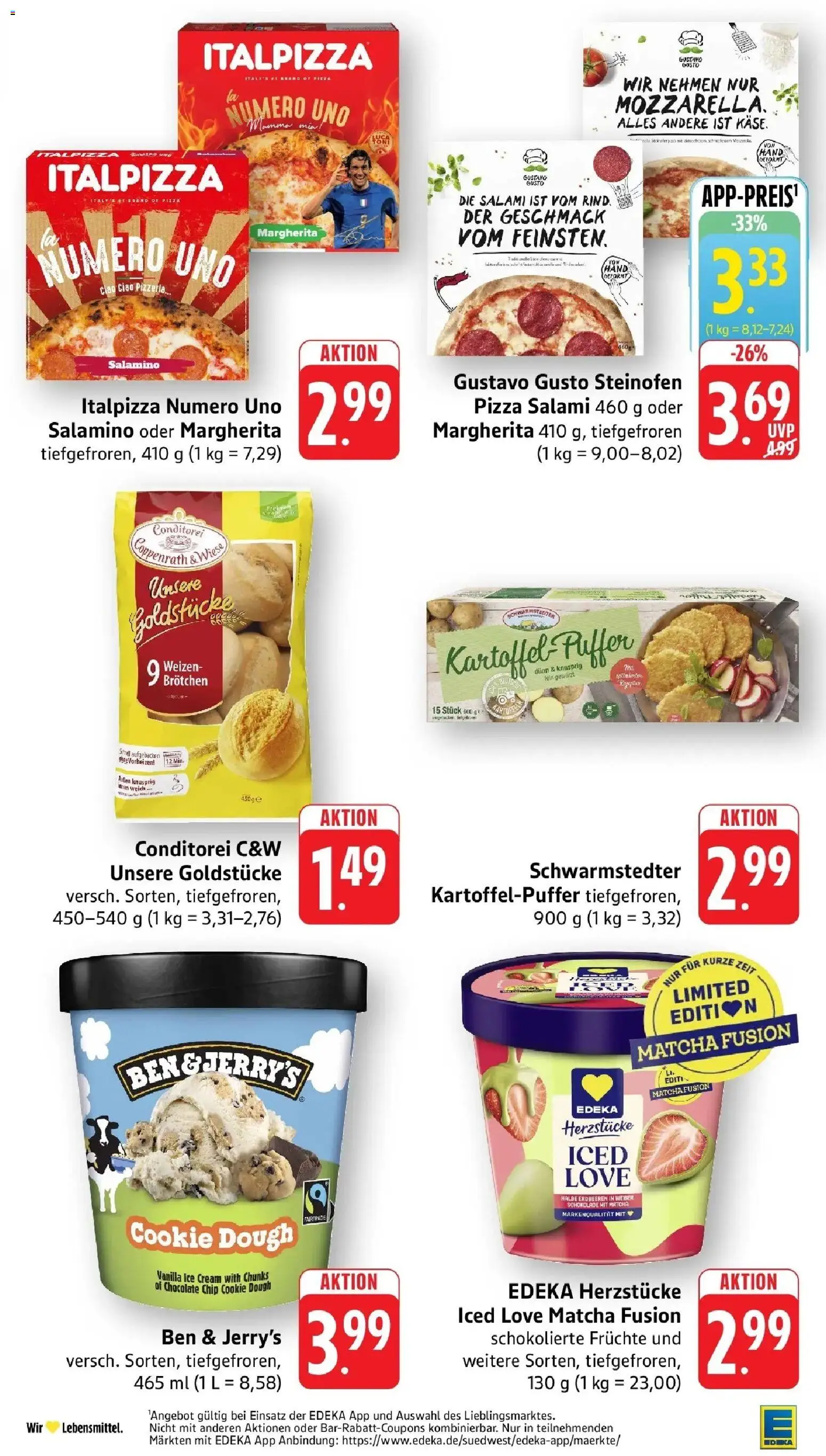 Edeka Prospekt Großostheim (ab 28.09.2026) » Angebote Online | Seite: 19 | Produkte: Gustavo gusto, Schokolade, Salami, Pizza