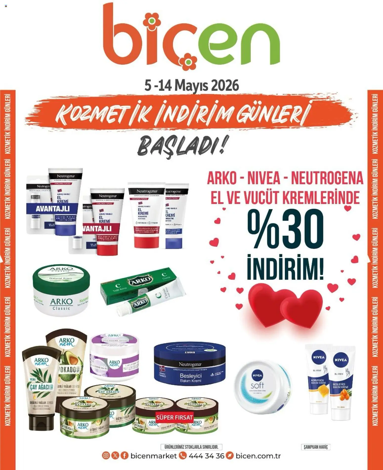 Biçen Market - Kozmetik indirim günleri - 05.05.2026 tarihinden itibaren geçerlidir | Sayfa: 8 | Ürünler: Şampuan, Krem, Çay, Avokado