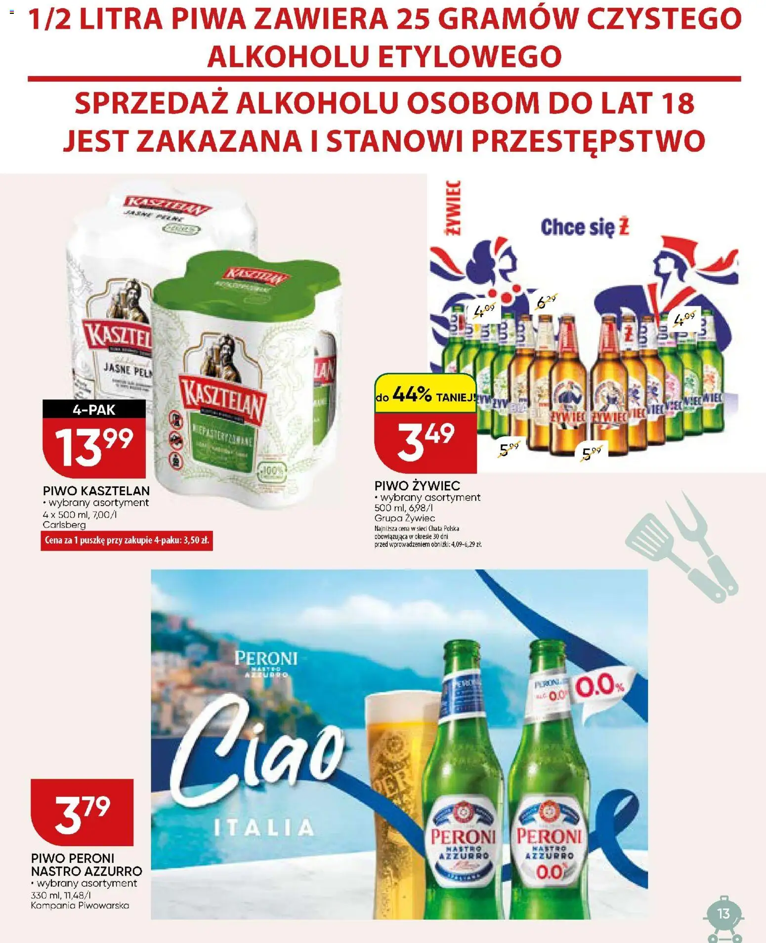 Chata Polska gazetka od 27.04.2026 | Strona: 13 | Produkty: Piwo
