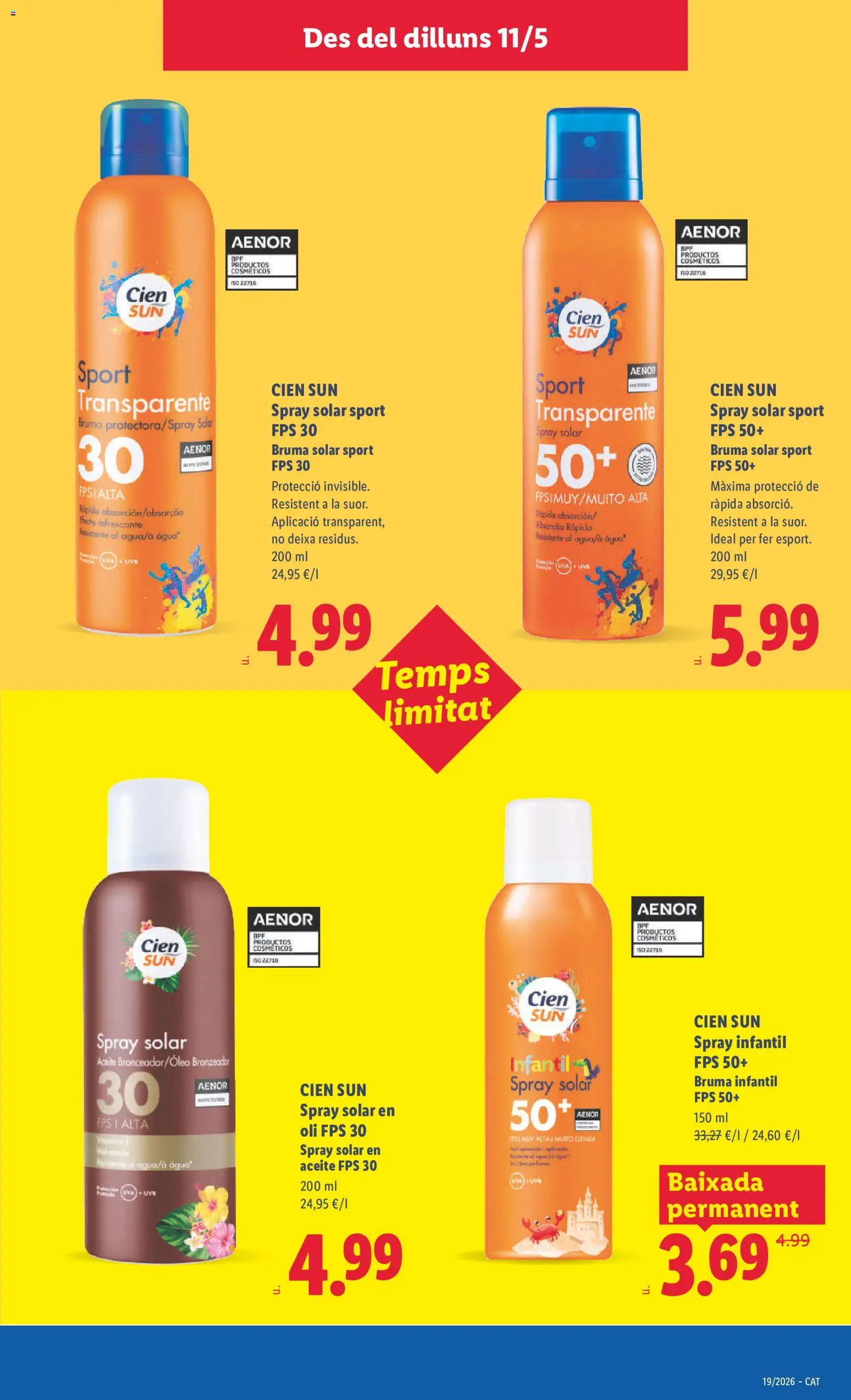 Lidl folleto de bazar │ válido desde el 11.05.2026 | Página: 23 | Productos: Spray solar, Aceite