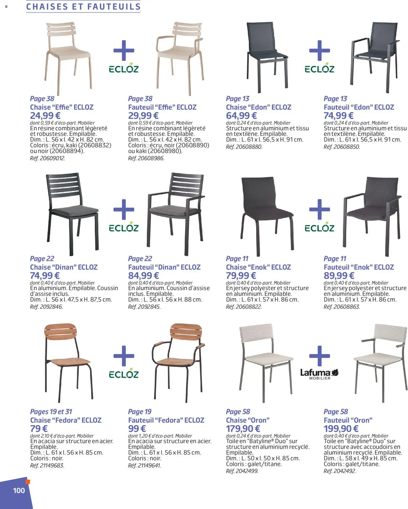 {H1} | Page: 100 | Produits: Chaises, Kaki, Fauteuil, Chaise