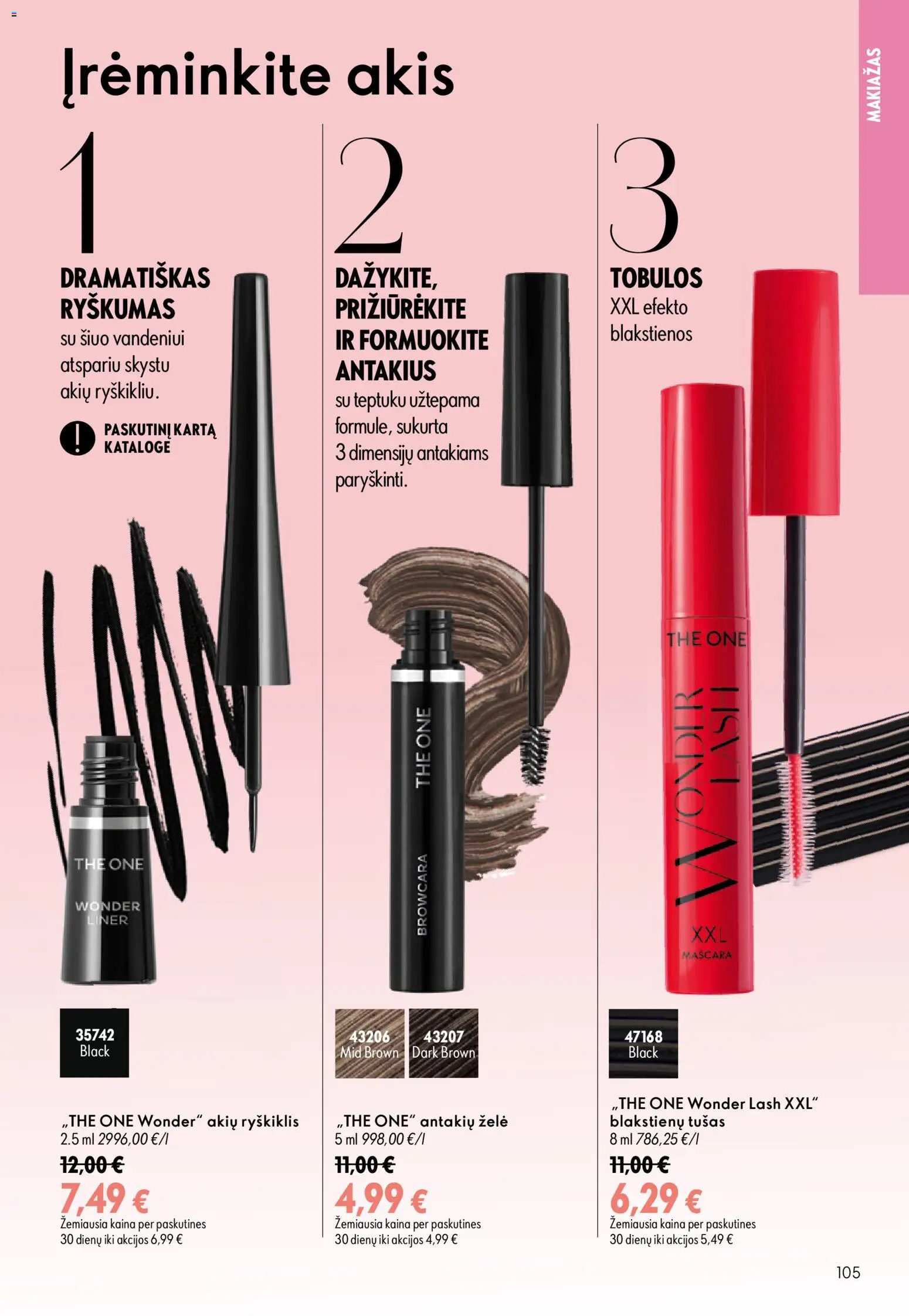 Oriflame akcijos nuo 2026.09.16 | Puslapis: 105 | Prekių: Makiažas, Tušas