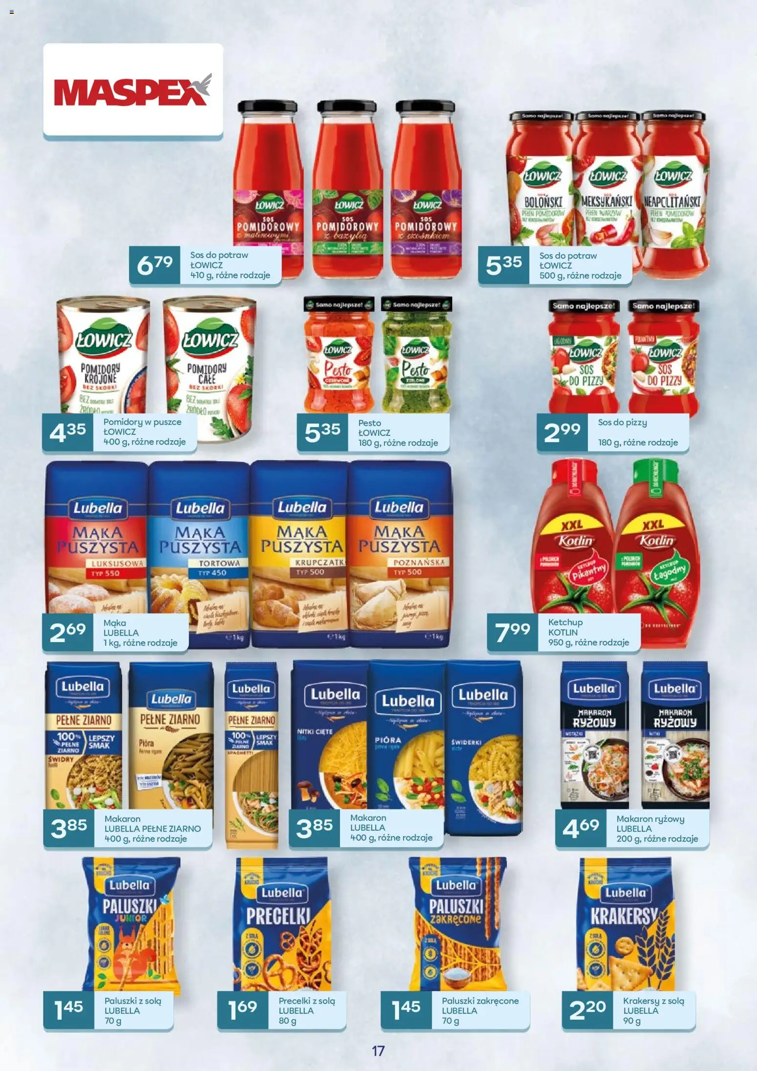 Eurocash gazetka - Oferta Handlowa od 04.05.2026 | Strona: 17 | Produkty: Ketchup, Sos do pizzy, Makaron ryżowy, Krakersy