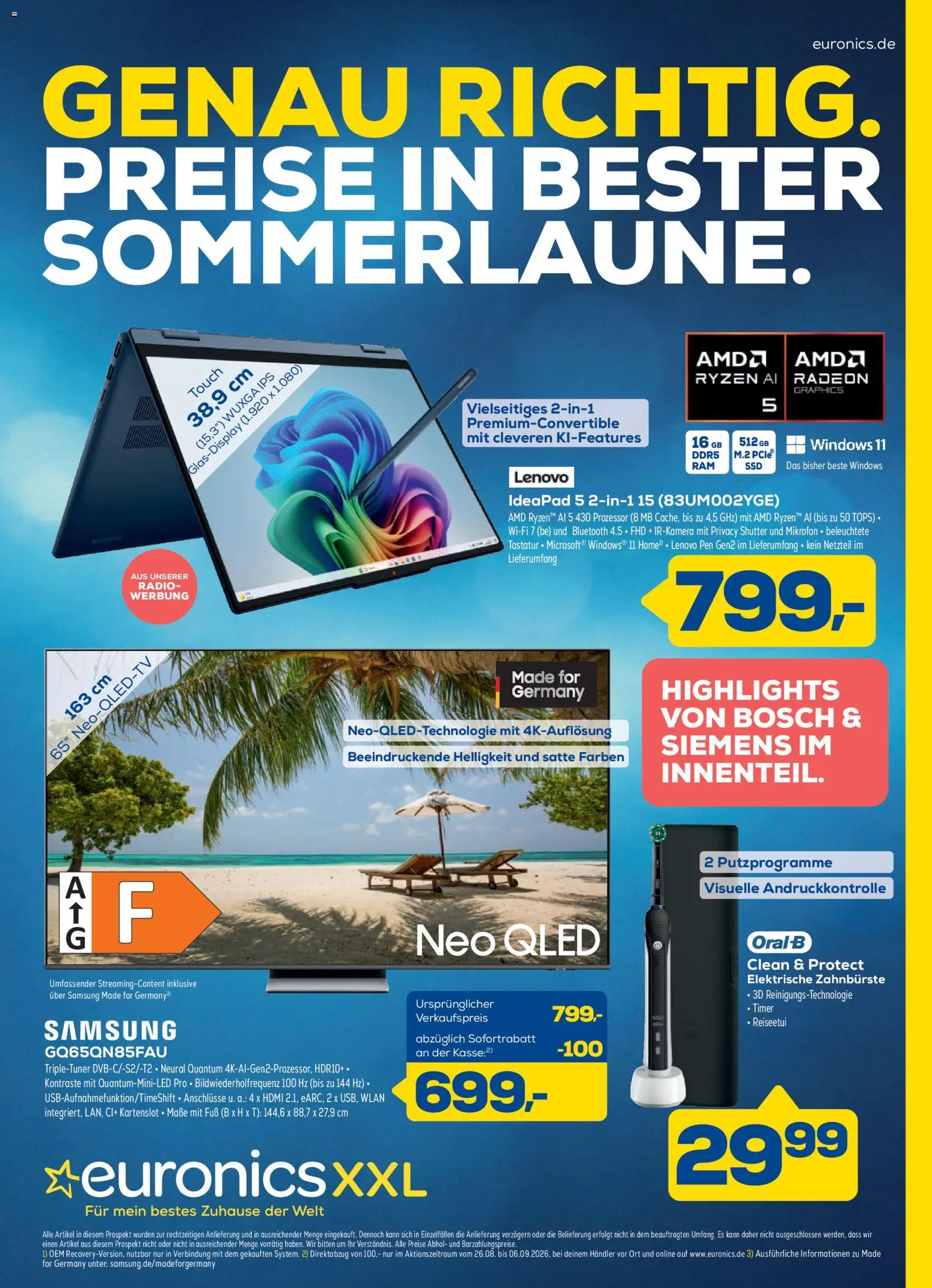 Euronics Prospekt – gültig ab 26.08.2026 | Seite: 1