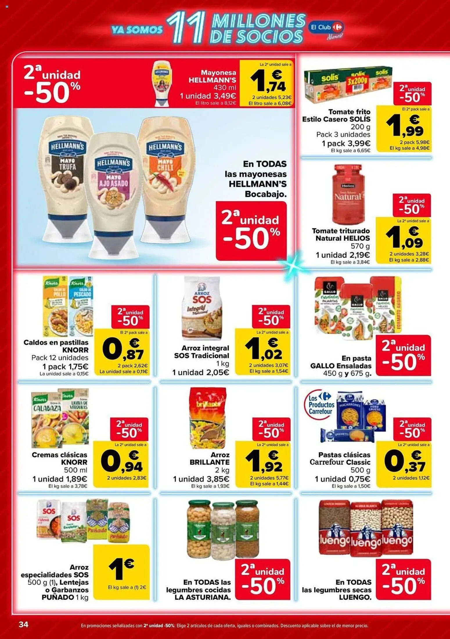 Carrefour folleto │ válido desde el 12.05.2026 | Página: 34 | Productos: Arroz, Pescado, Pasta, Tomate triturado