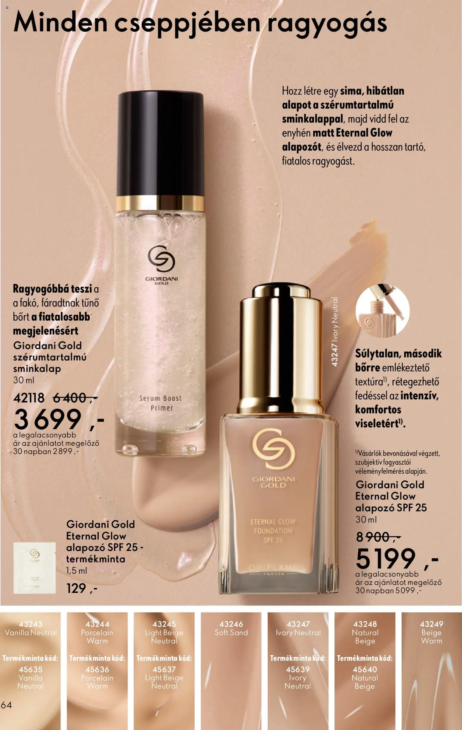 Oriflame akciós ujság - amely érvényes a következő dátumtól: 27.05.2026 | Oldal: 64 | Termékek: Alapozó