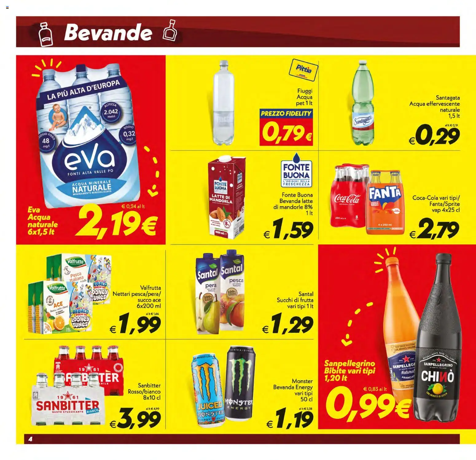 Volantino SuperConveniente del 21/08/2026 | Pagina: 4 | Prodotti: Frutta, Mango, Bibite, Acqua minerale