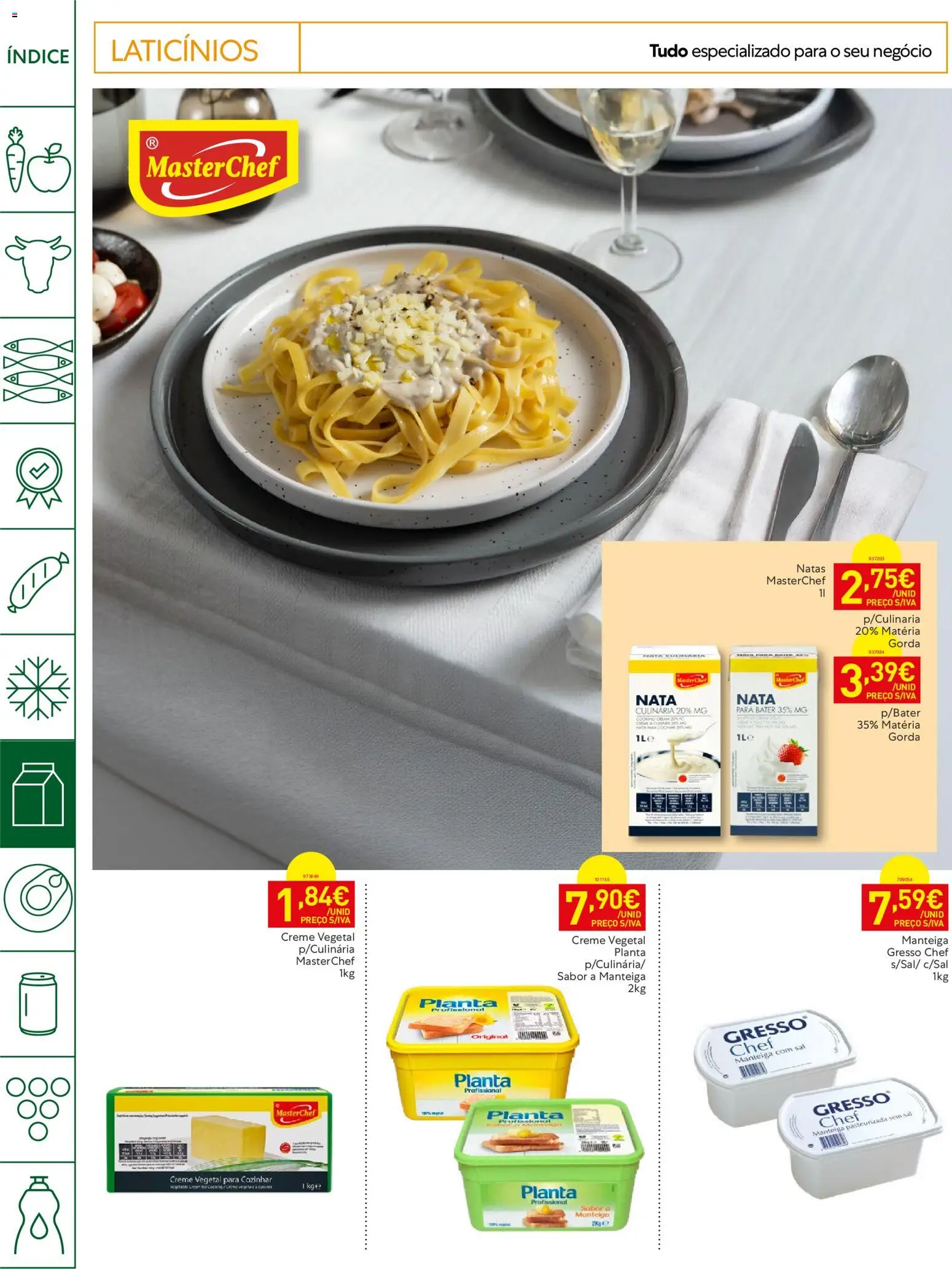 Recheio Horeca │ válido de 09.06.2026 | Página: 16 | Produtos: Sal, Manteiga, Nata, Natas