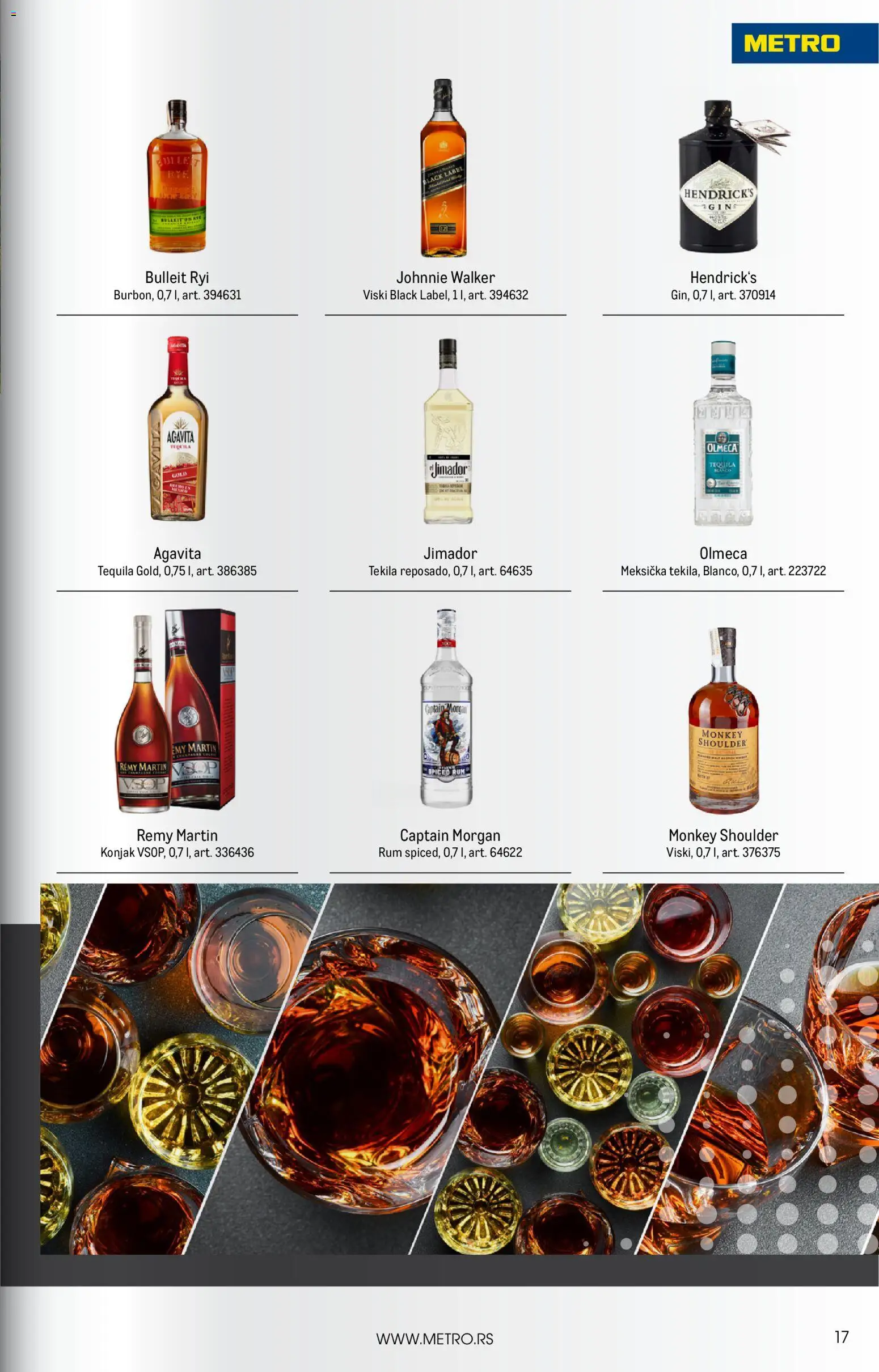 Metro katalog - važi od 01.11.2026 | Strana: 17 | Proizvode: Captain Morgan, Viski, Konjak, Tekila