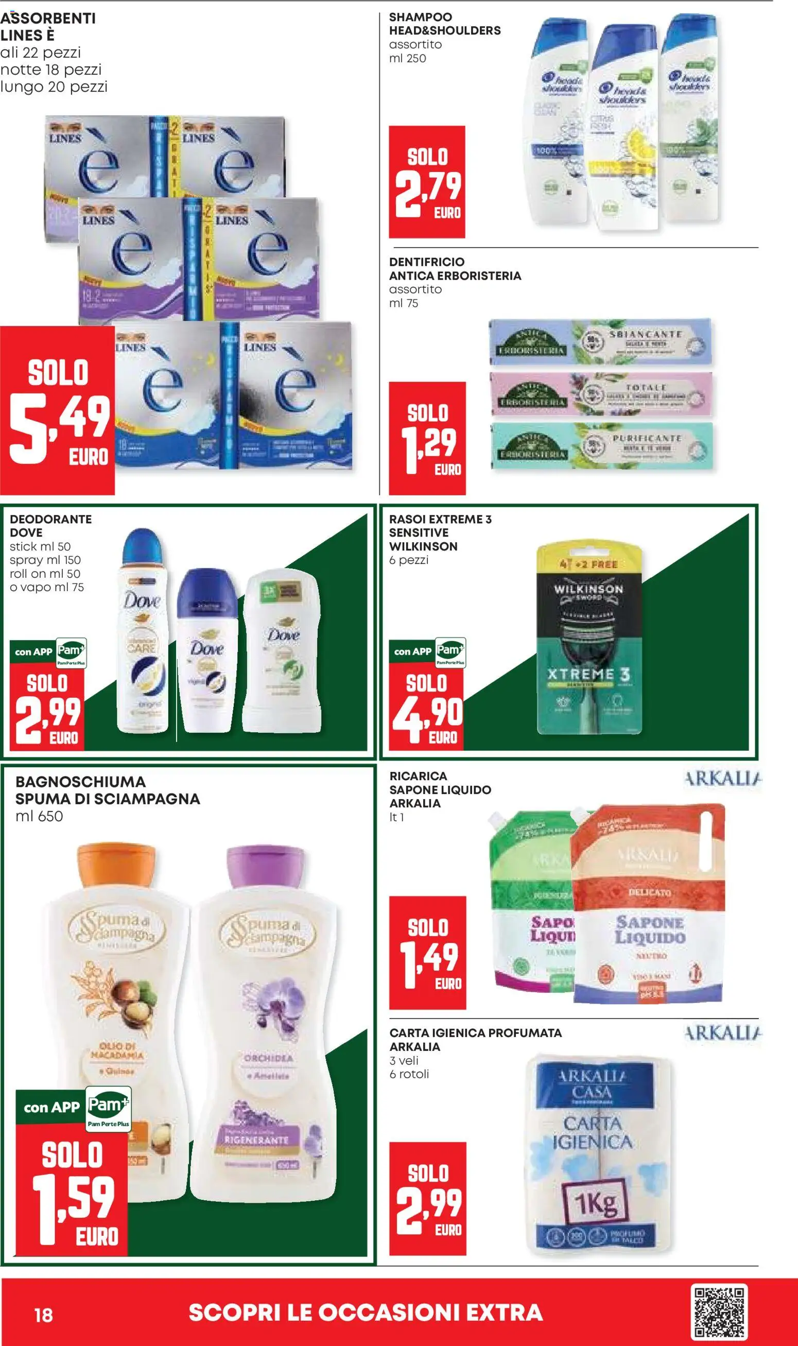 Volantino Panorama del 27/08/2026 | Pagina: 18 | Prodotti: Carta igienica, Dentifricio, Assorbenti, Orchidea