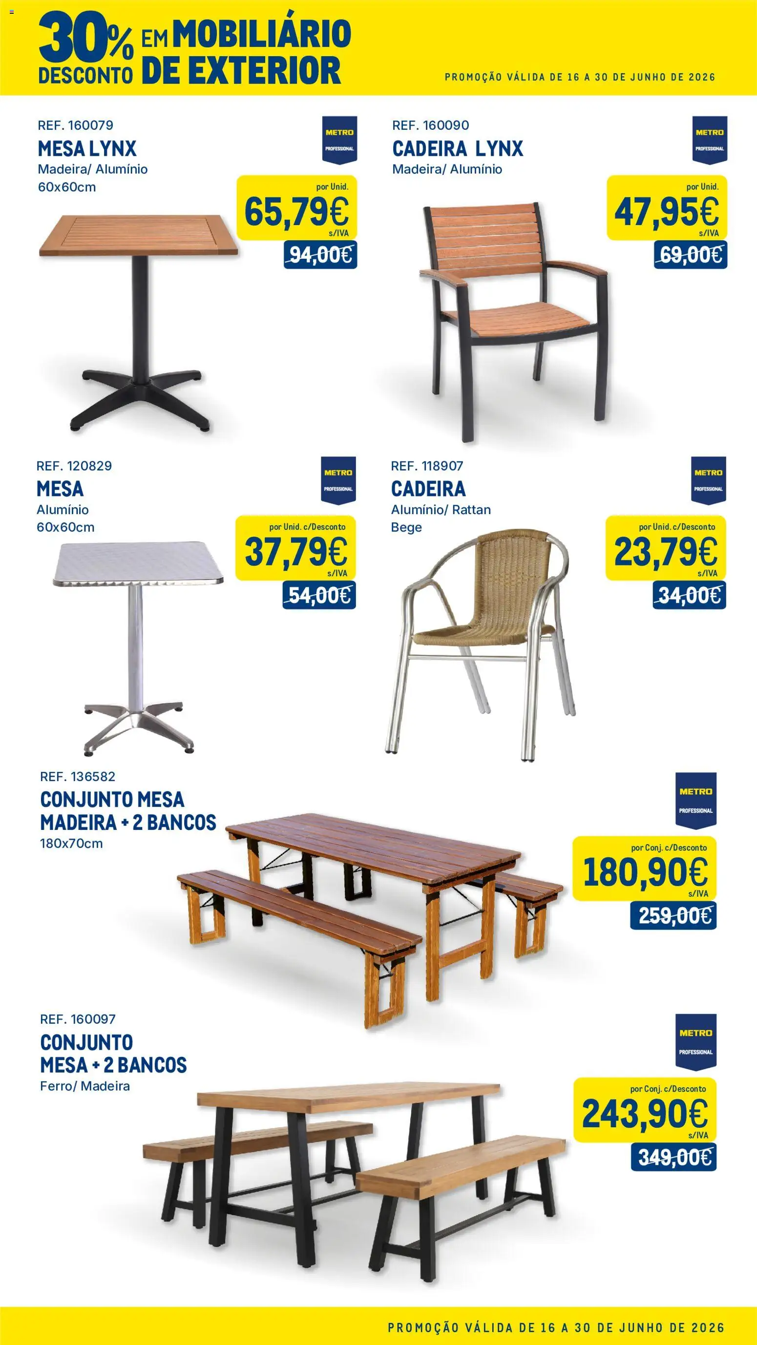 Makro 30 Desconto em Mobiliário de Exterior │ válido de 16.06.2026 | Página: 2 | Produtos: Mesa, Cadeira