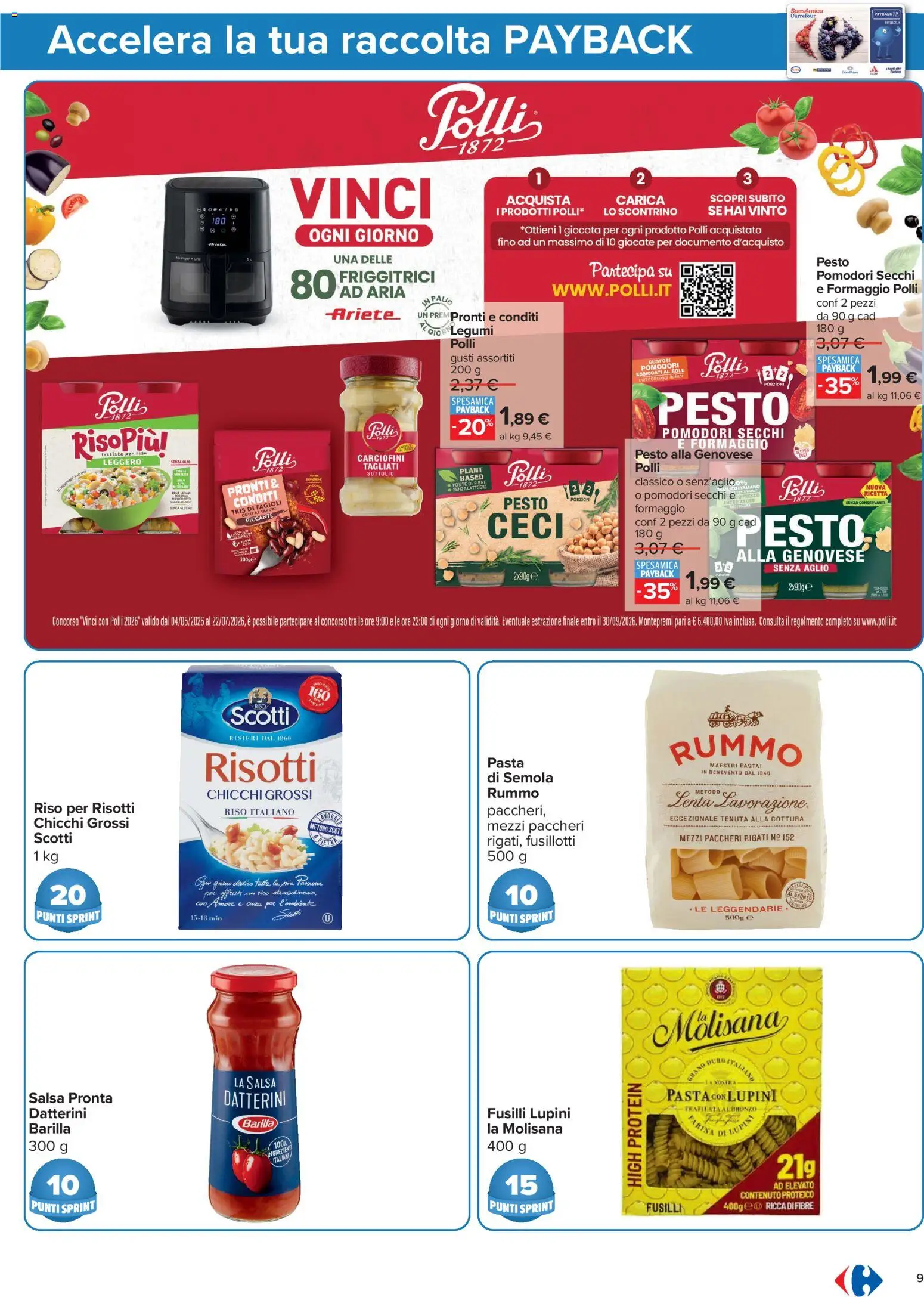 Volantino Carrefour del 05.06.2026 | Pagina: 9 | Prodotti: Ceci, Fagioli, Aglio, Paccheri