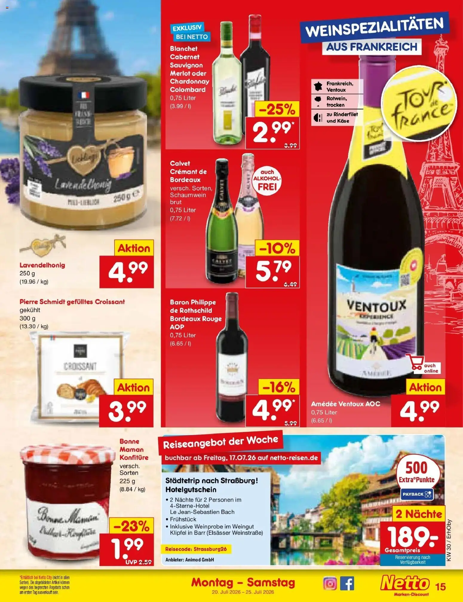 Netto Marken-Discount Prospekt Mauern – gültig ab 20.07.2026 | Seite: 25 | Produkte: Käse, Rinderfilet, Rouge, Croissant