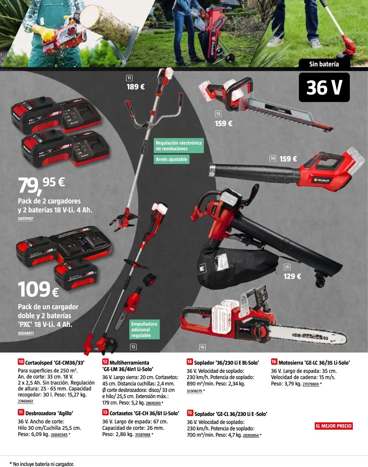 Bauhaus Jardín │ válido desde el 16.03.2026 | Página: 7 | Productos: Motosierra, Cortasetos, Peso, Batería