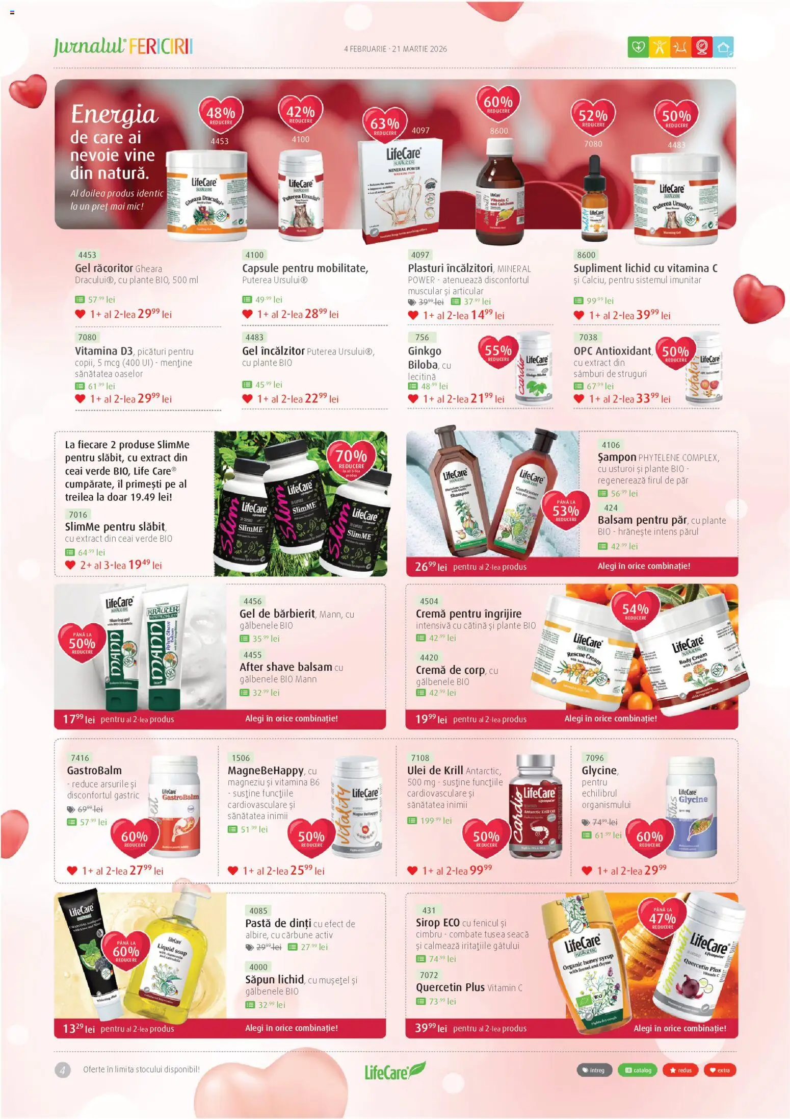 Noul catalog Life Care – valabil de la 04.02.2026 | Pagină: 4 | Produse: After shave, Body, Balsam, Ceai