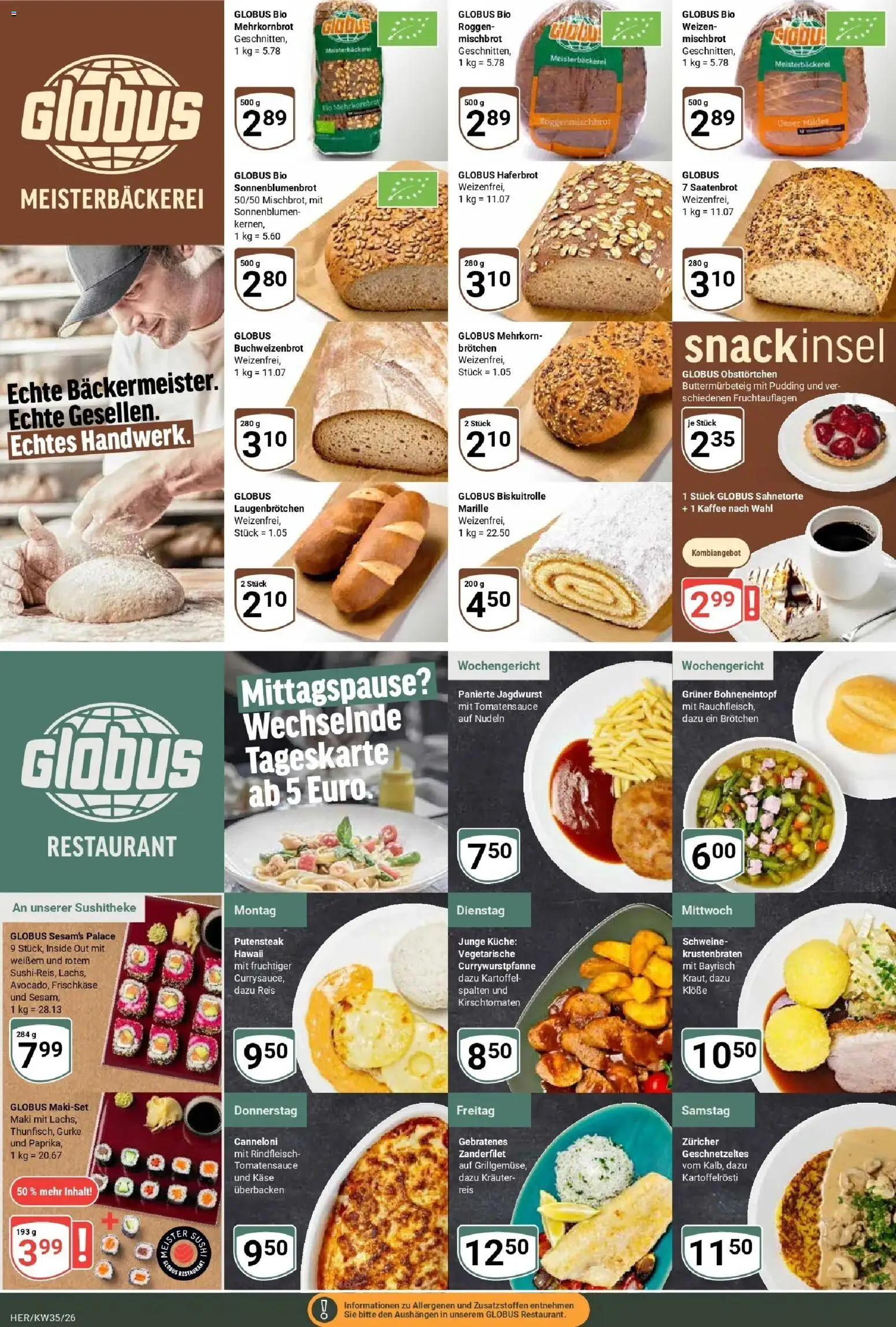 Globus Prospekt Hermsdorf (ab 24.08.2026) » Angebote online | Seite: 9 | Produkte: Käse, Kaffee, Krustenbraten, Reis