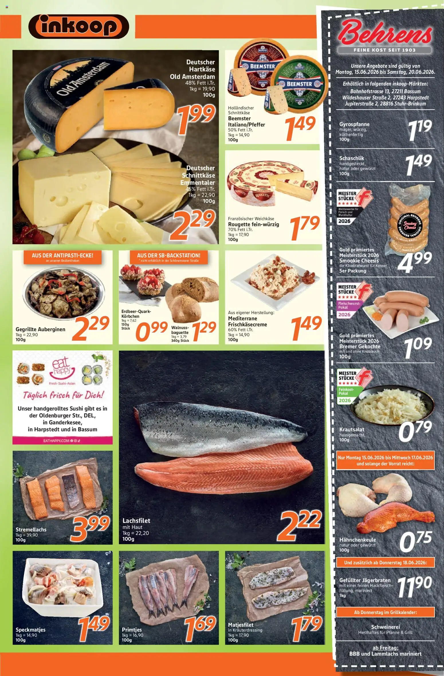 Inkoop Prospekt – gültig ab 15.06.2026 | Seite: 4 | Produkte: Grill, Baguette, Knoblauch, Hackfleisch