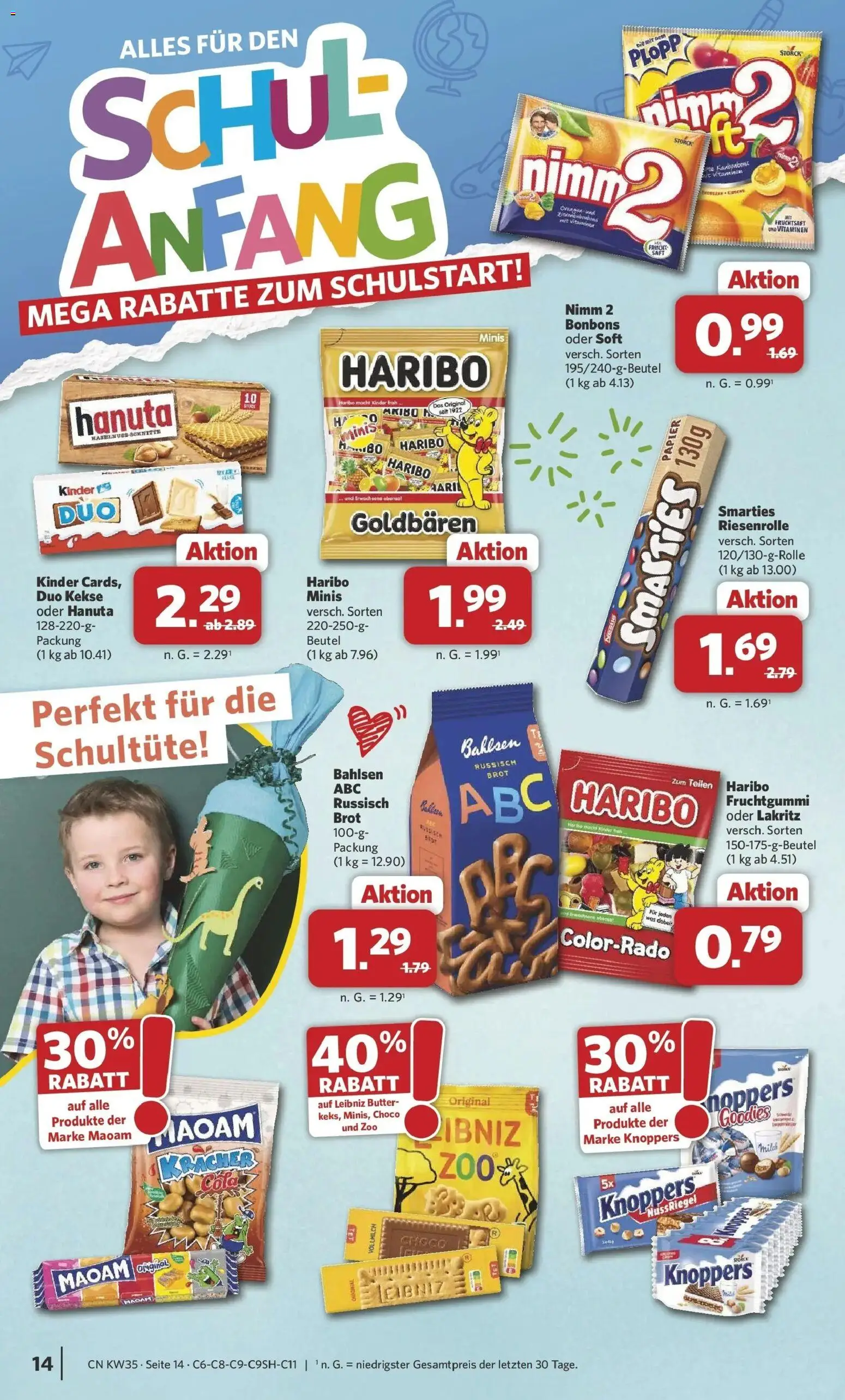 Combi Prospekt Borchen (ab 24.08.2026) zum Blättern | Seite: 16 | Produkte: Cola, Butter, Smarties, Kekse