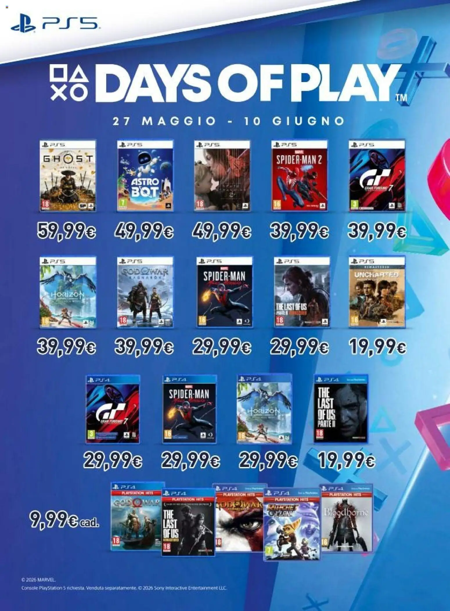 Volantino Unieuro del 27.05.2026 | Pagina: 2 | Prodotti: The, Playstation
