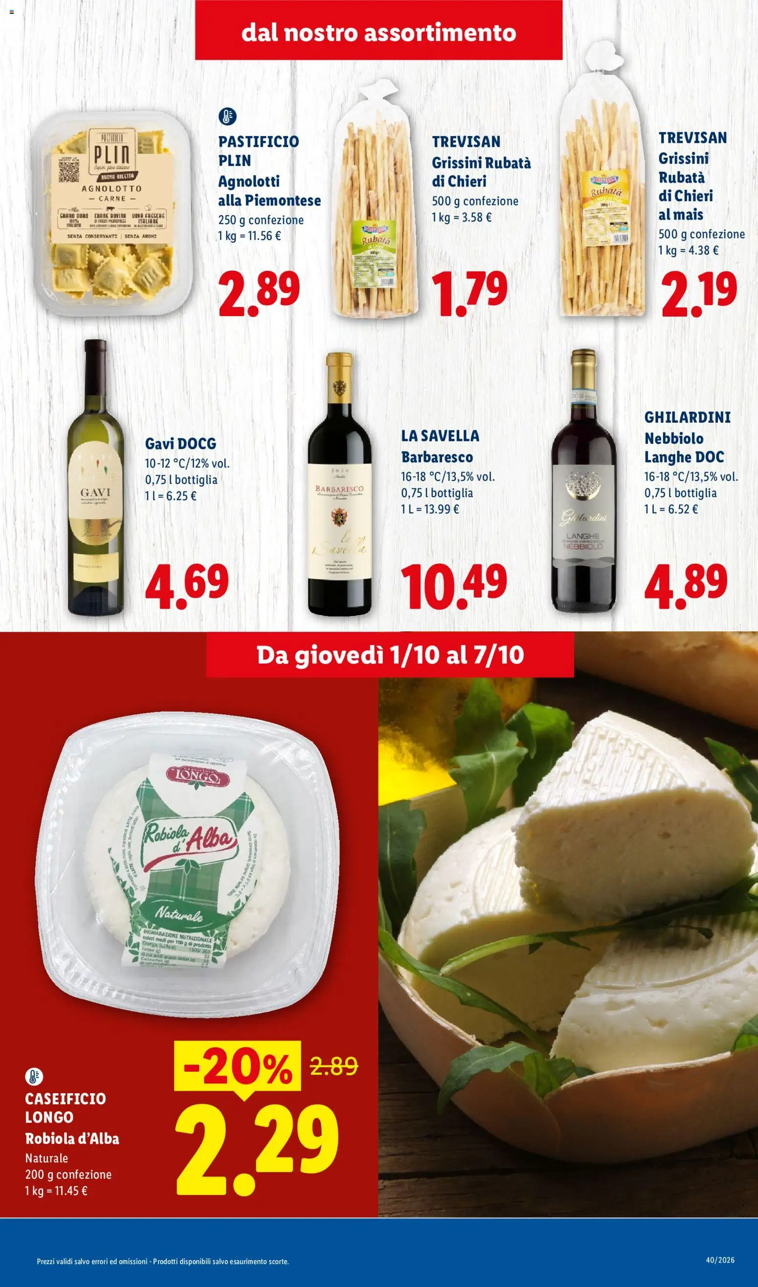 Volantino Lidl del 01/10/2026 | Pagina: 3 | Prodotti: Latte, Ravioli, Mais, Robiola