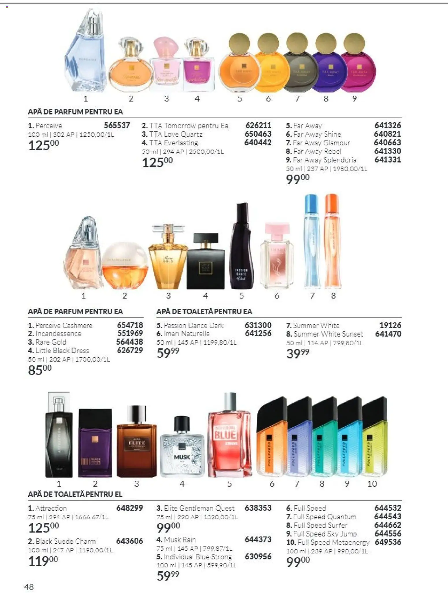 Noul catalog Avon – valabil de la 01.11.2026 | Pagină: 48 | Produse: Apă de parfum, Toaletă, Parfum, Black
