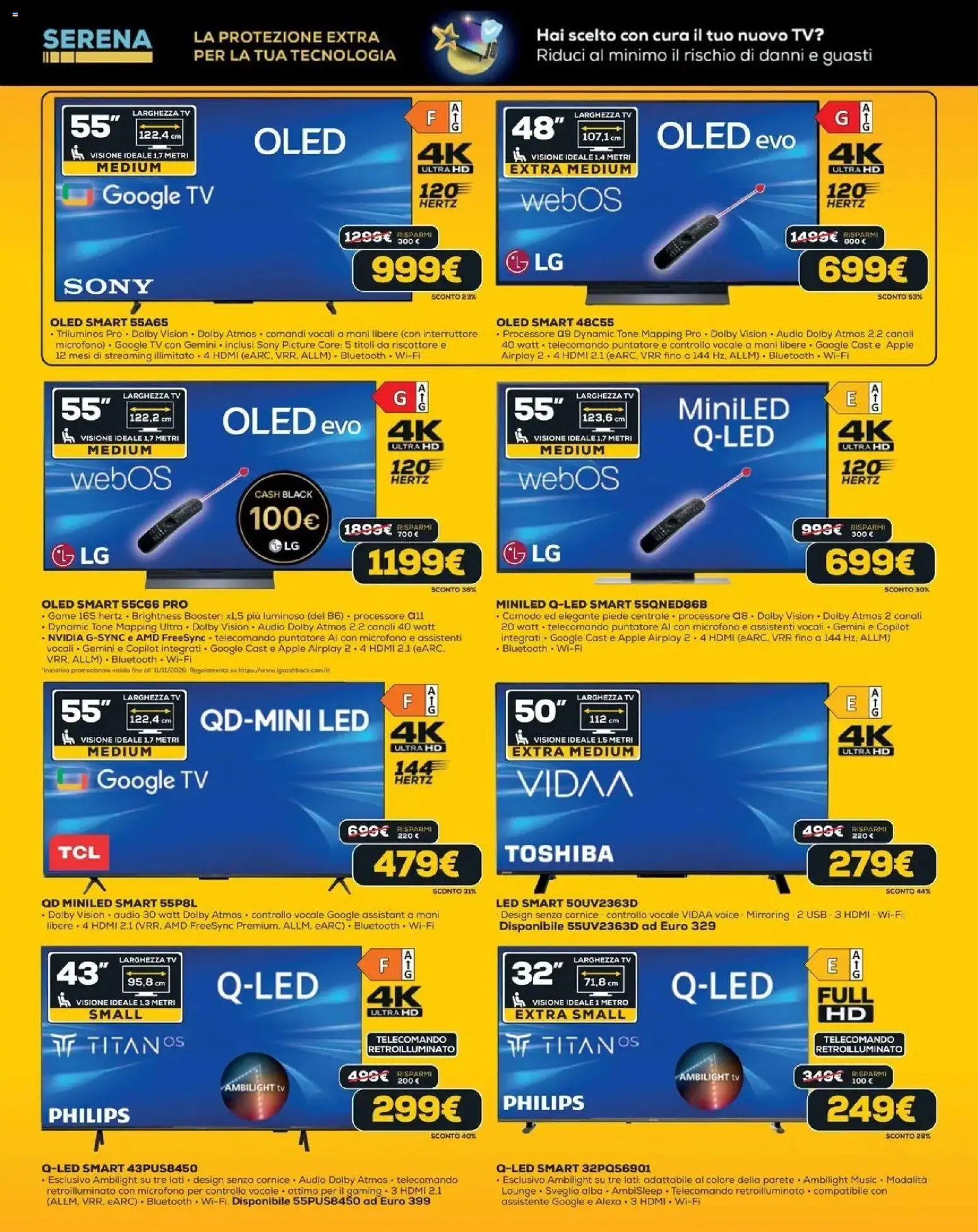 Euronics BLACK FRIDAY 2026 volantino dal 29/10 ⏳ | Pagina: 7 | Prodotti: Telecomando, Audio, Sveglia, USB