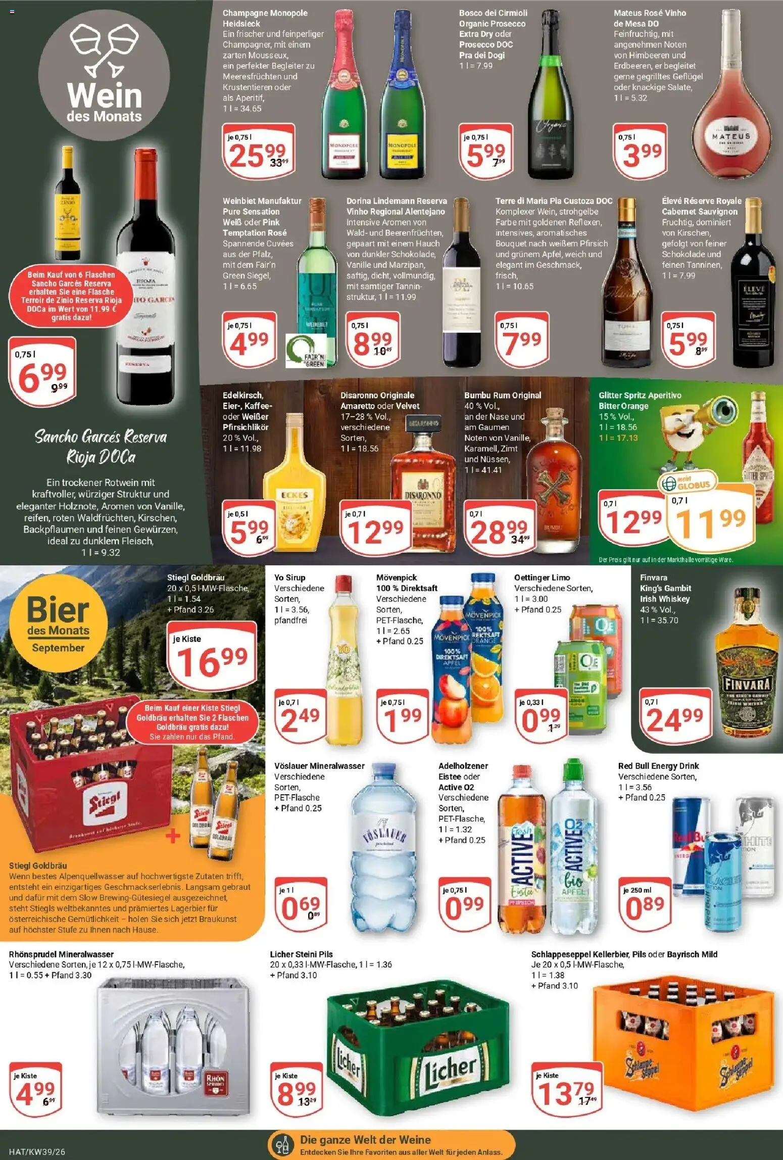 Globus Prospekt Hattersheim (ab 21.09.2026) » Angebote online | Seite: 22 | Produkte: Energy, Äpfel, Mineralwasser, Whiskey