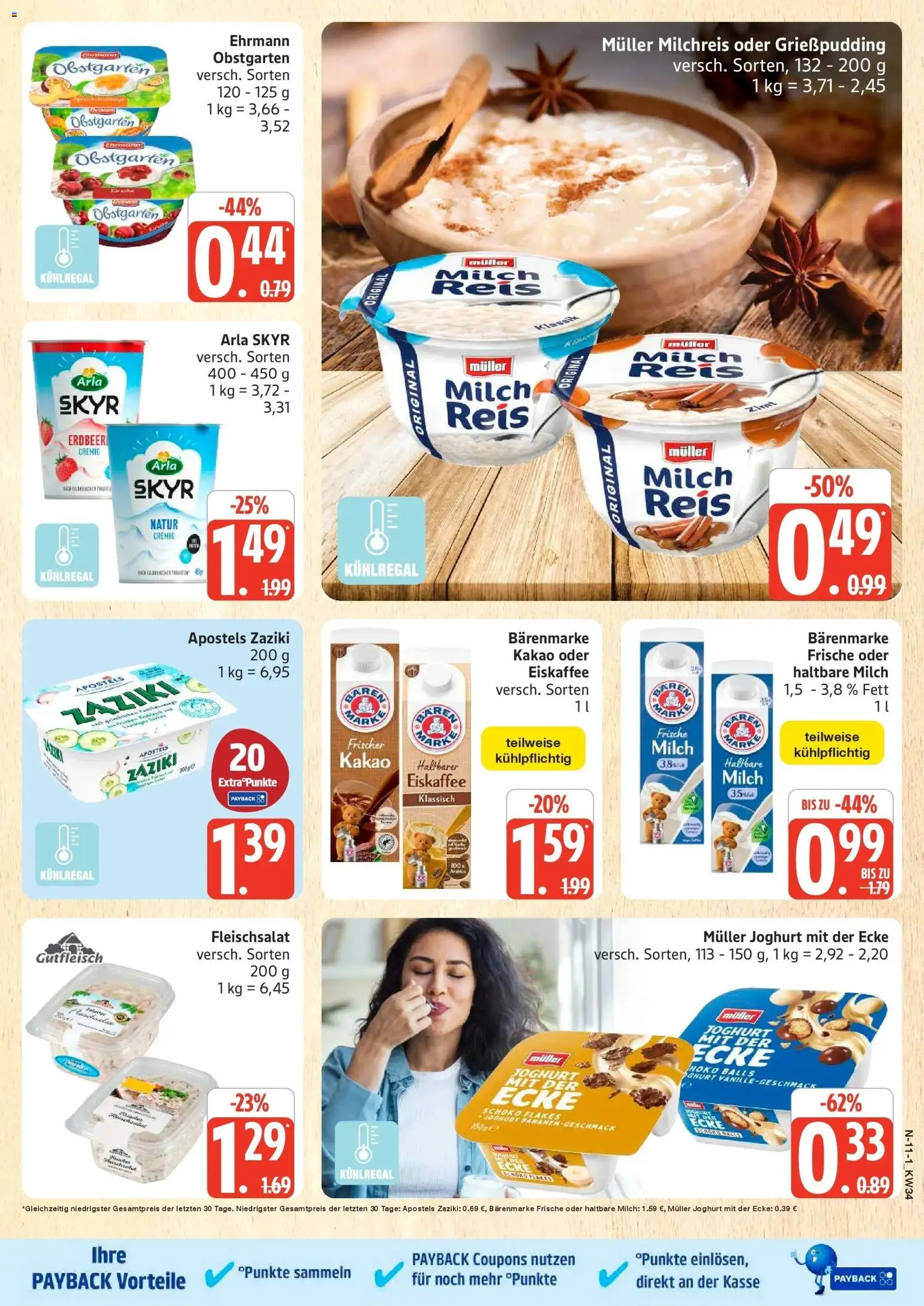 Edeka Prospekt Rostock (ab 17.08.2026) » Angebote Online | Seite: 11 | Produkte: Milch, Haltbare milch, Arla skyr, Reis