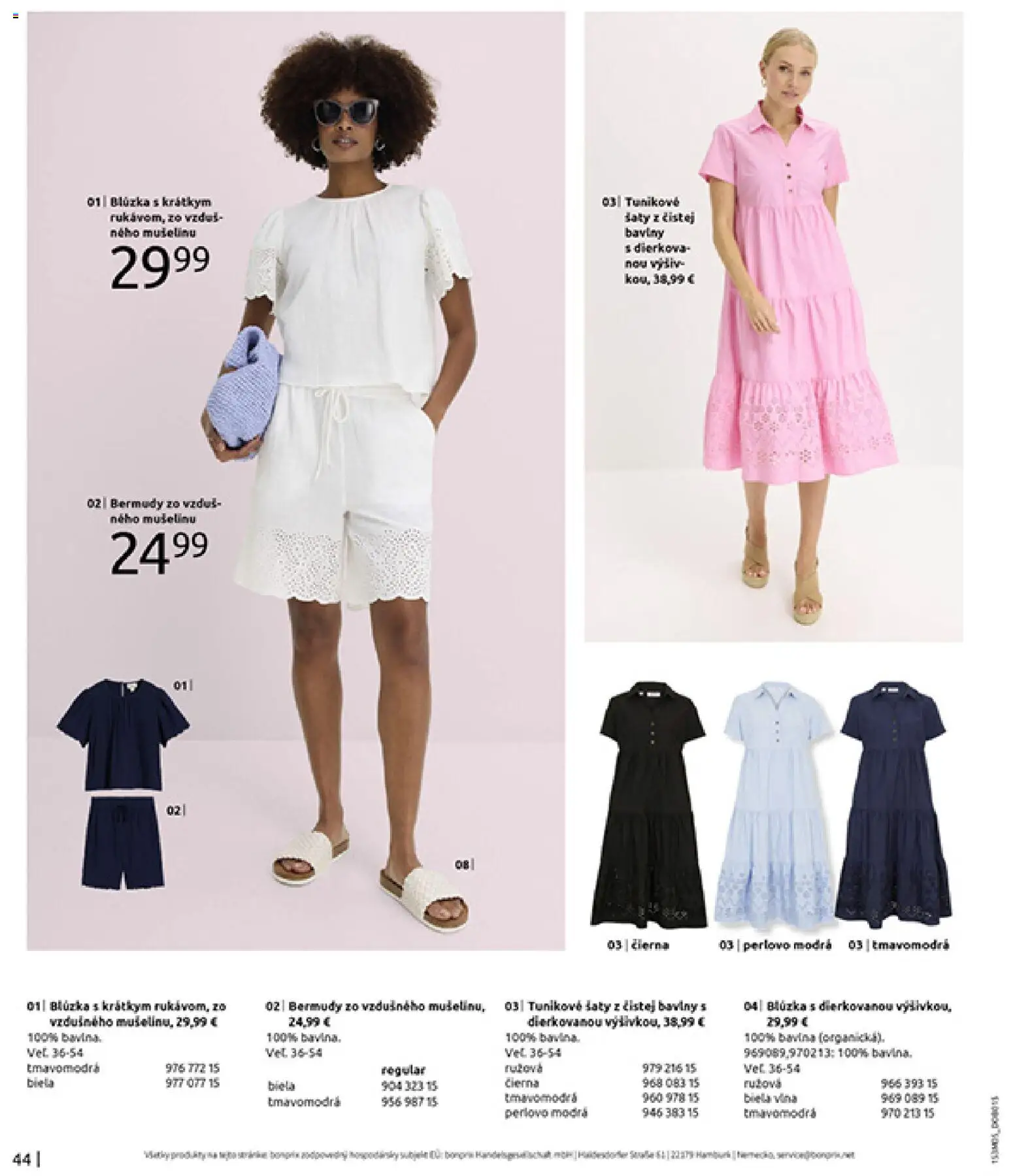 Nové Bonprix akcie – leták je platný od 05.05.2026 | Strana: 46 | Produkty: Šaty, Blúzka