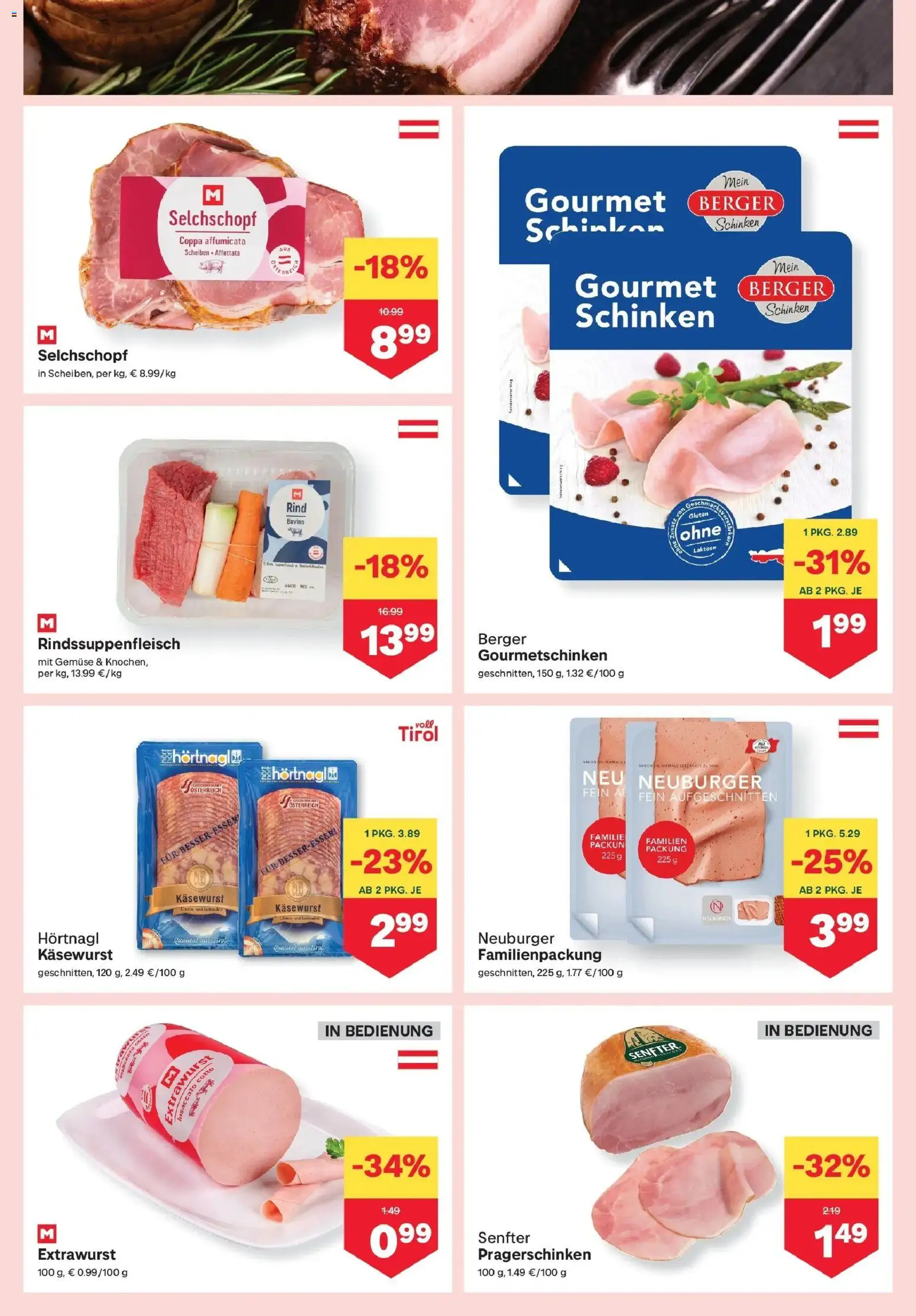 MPREIS Pfunds von 08.10.2026 - Aktuelle Angebote | Seite: 3 | Produkte: Gemüse, Schinken