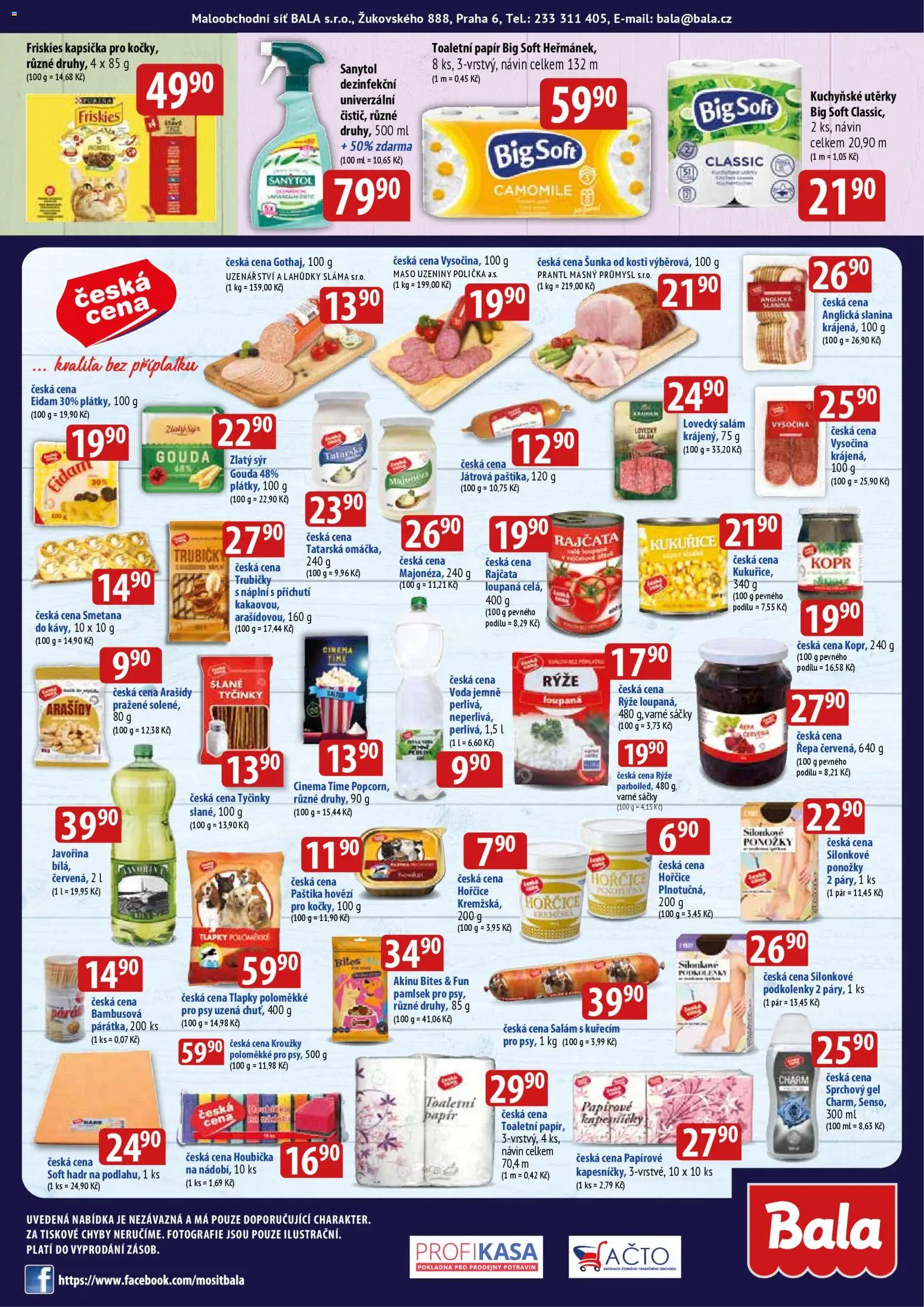 BALA velký leták od 15.04.2026 | Strana: 6 | Produkty: Rajčata, Utěrky, Tyčinky, Sanytol