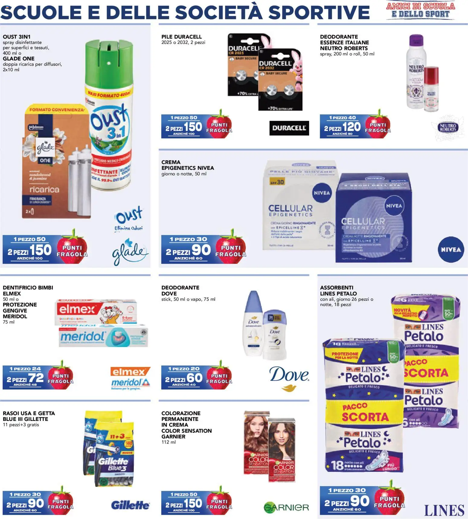 Volantino Esselunga S del 24/09/2026 | Pagina: 23 | Prodotti: Pile, Spray disinfettante, Deodorante, Assorbenti