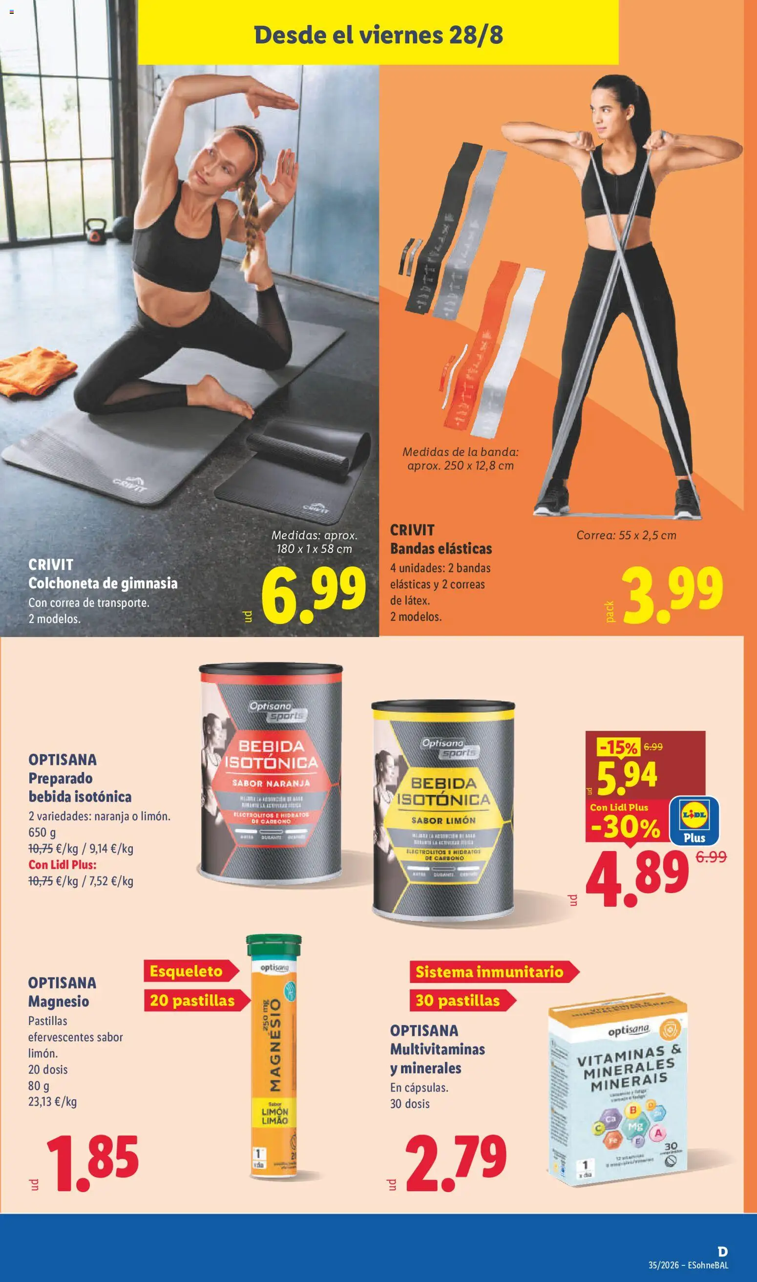 Lidl folleto de bazar │ válido desde el 24/08/2026 | Página: 21 | Productos: Limón, Bebida isotónica, Pastillas efervescentes, Colchoneta