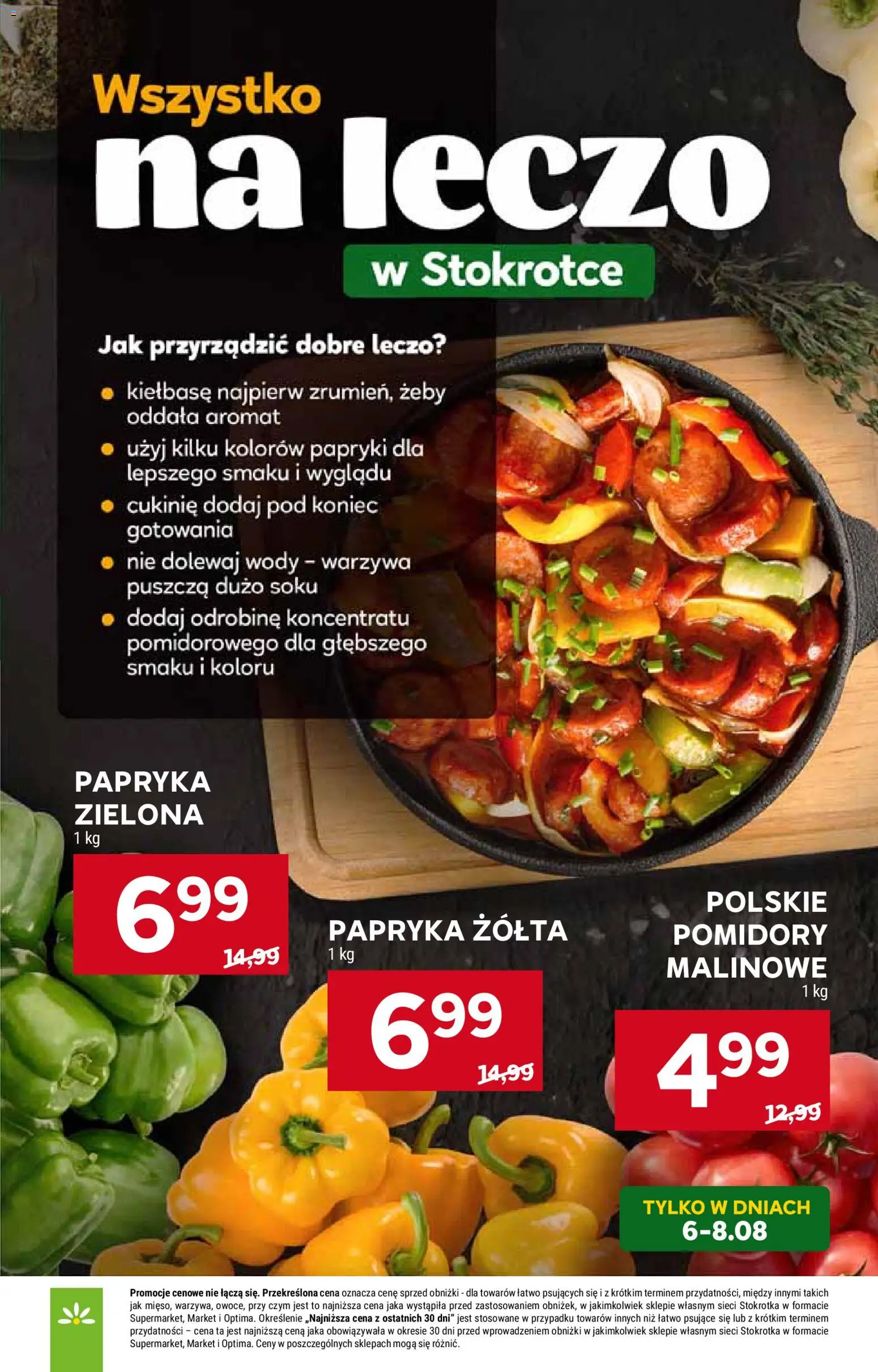 Stokrotka gazetka od 06.08.2026 | Strona: 10 | Produkty: Stokrotka, Papryka, Pomidory, Warzywa